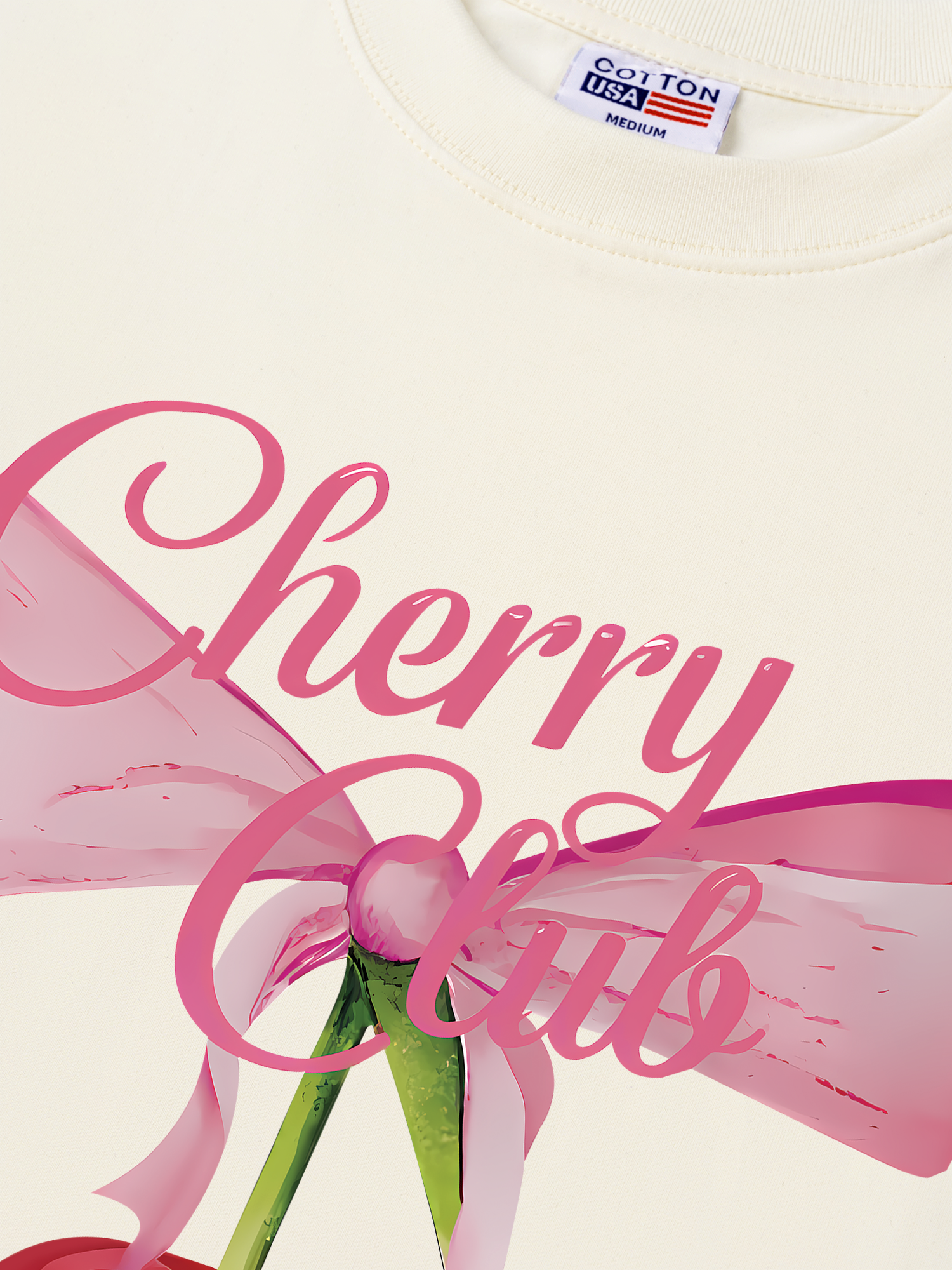 Áo Thun Relaxed Fit Cherry Club Coquette