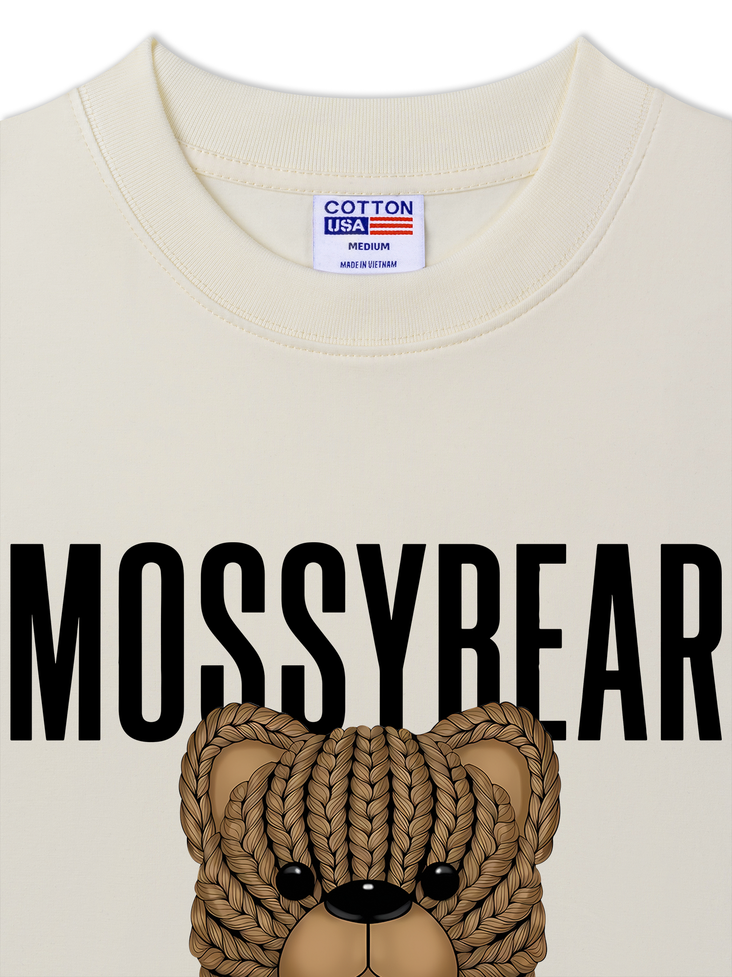 Áo Thun Relaxed Fit Mossy Bear Brown Bear