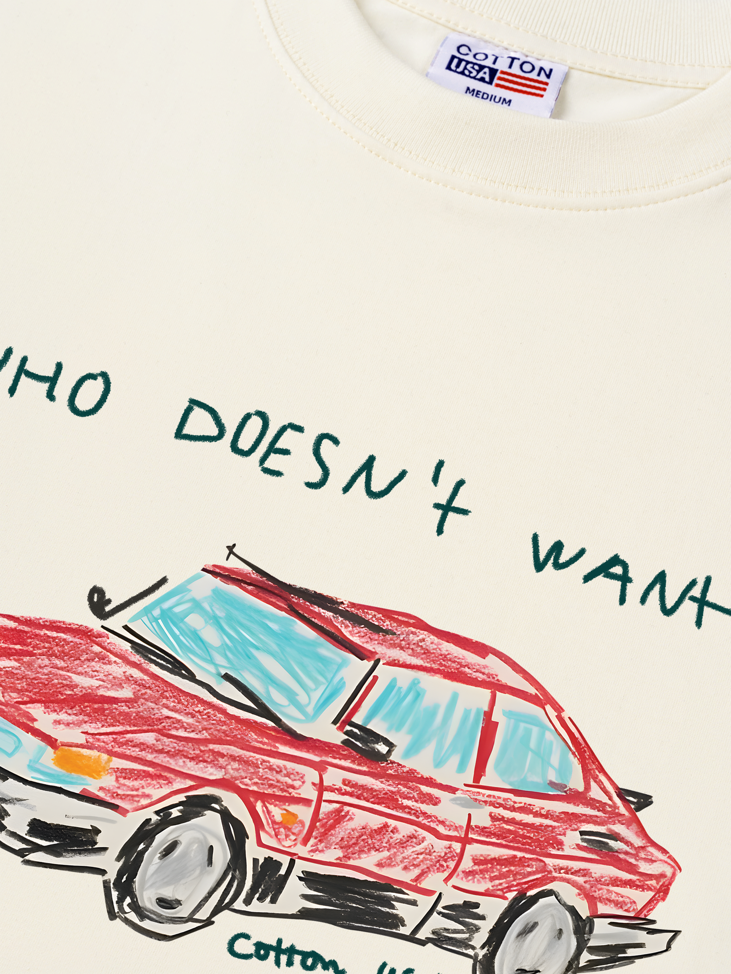 Áo Thun Relaxed Fit Classic Car Crayon Car