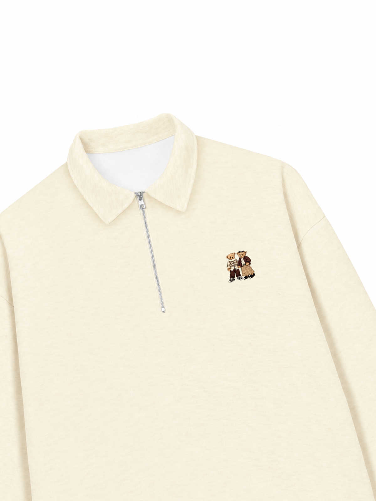 Áo Sweater Polo Nỉ Hai Da Couple Bear