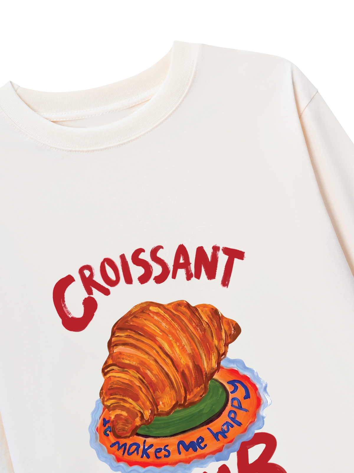 Áo Thun Dài Tay Yummy Mood Croissant Club