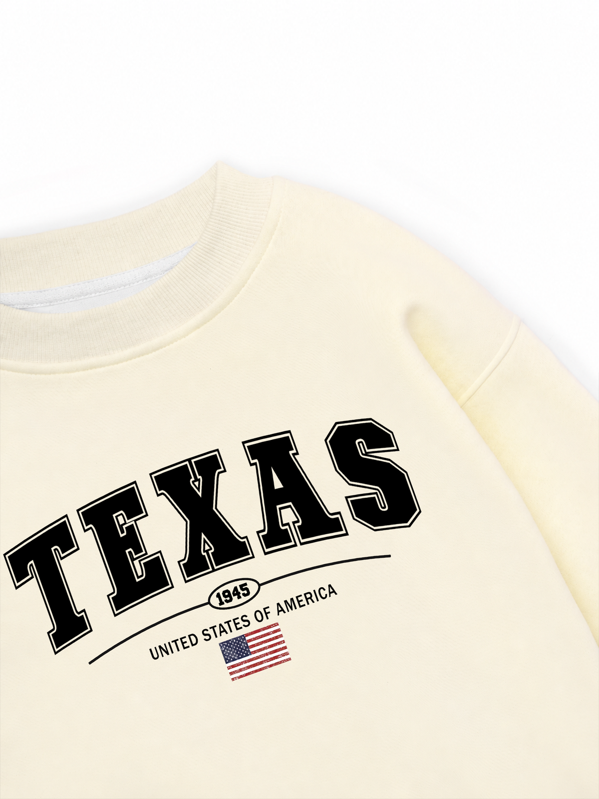 Áo Sweater Nỉ Hai Da USA Texas 1945
