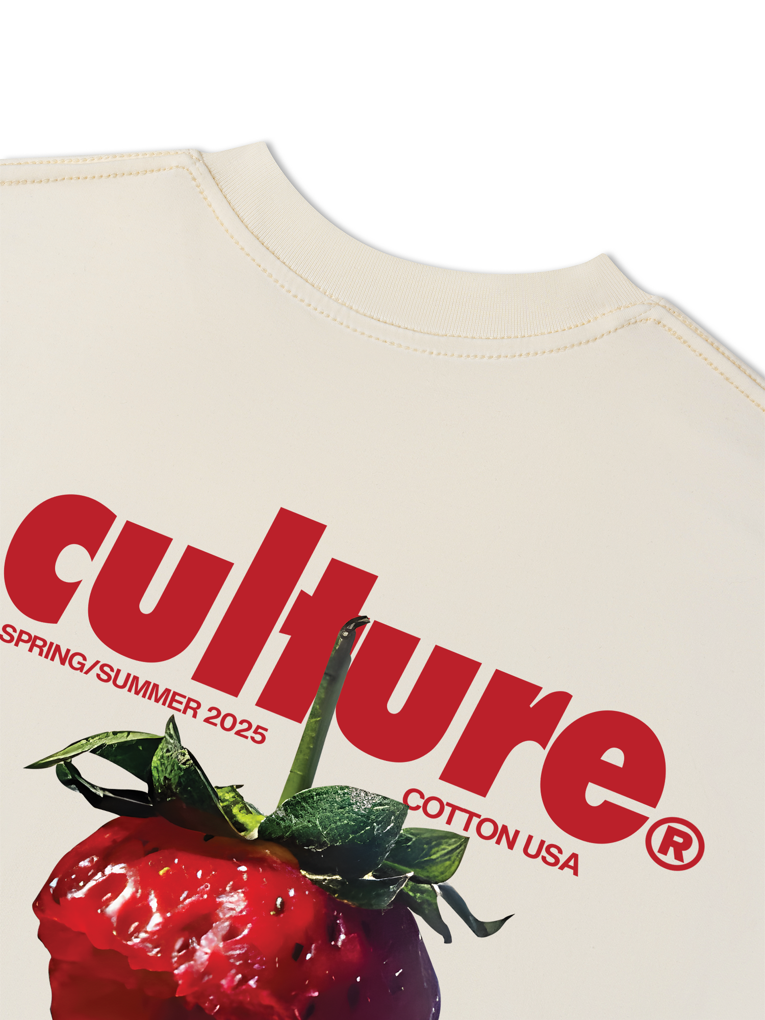 Áo Thun Relaxed Fit Tropical Culture Strawberry