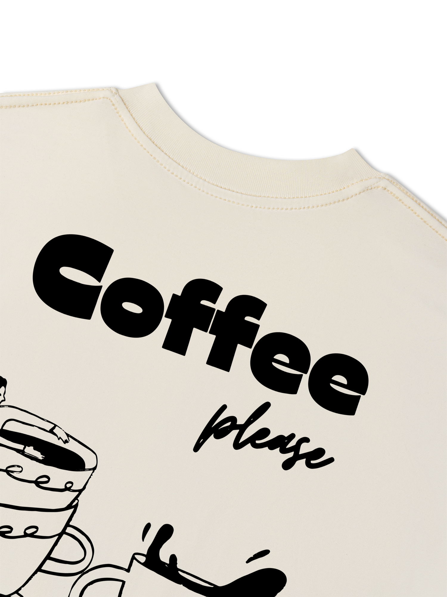 Áo Thun Relaxed Fit Daily Cup Coffee Please