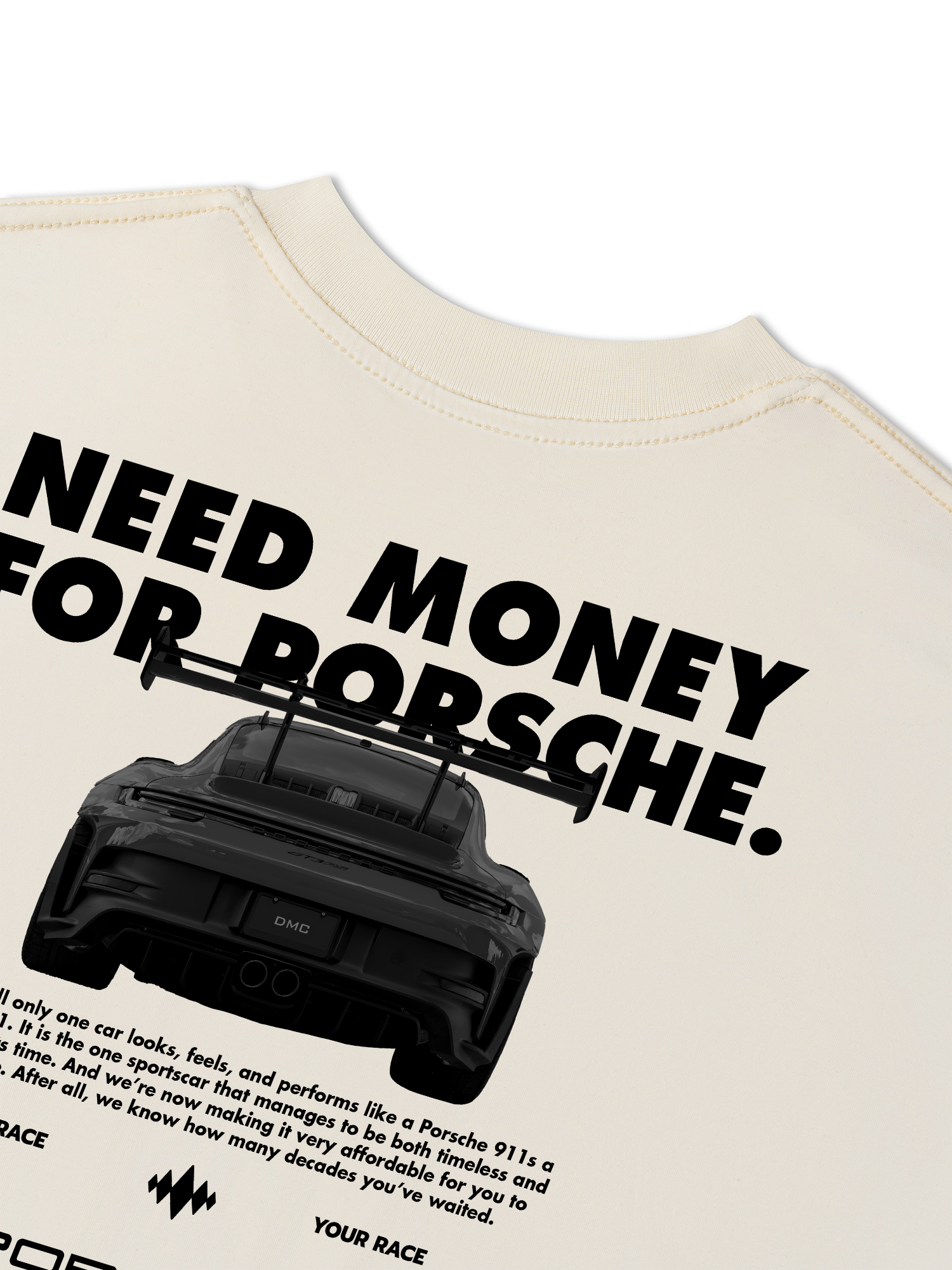 Áo Thun Relaxed Fit Porsche All Black 911 GT3RS