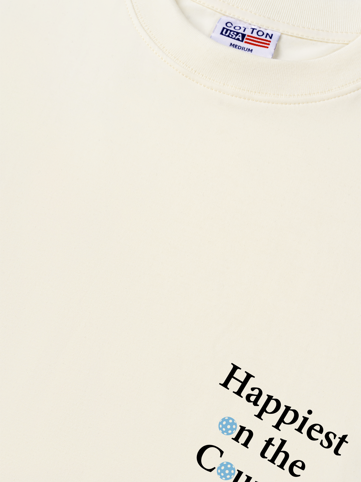 Áo Thun Relaxed Fit Pickleball Happiest on the Courts