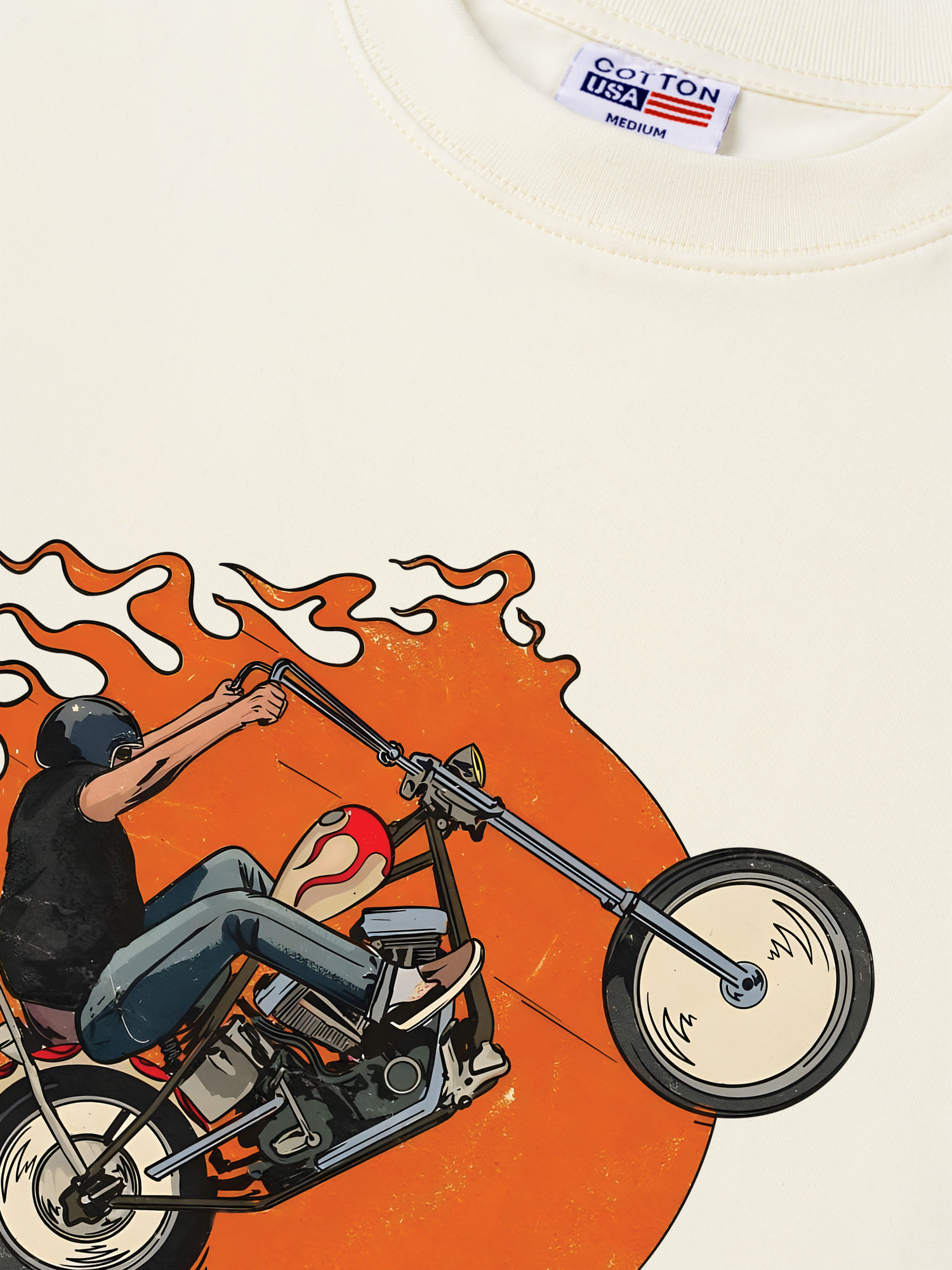 Áo Thun Relaxed Fit Motorbike Born to Ride