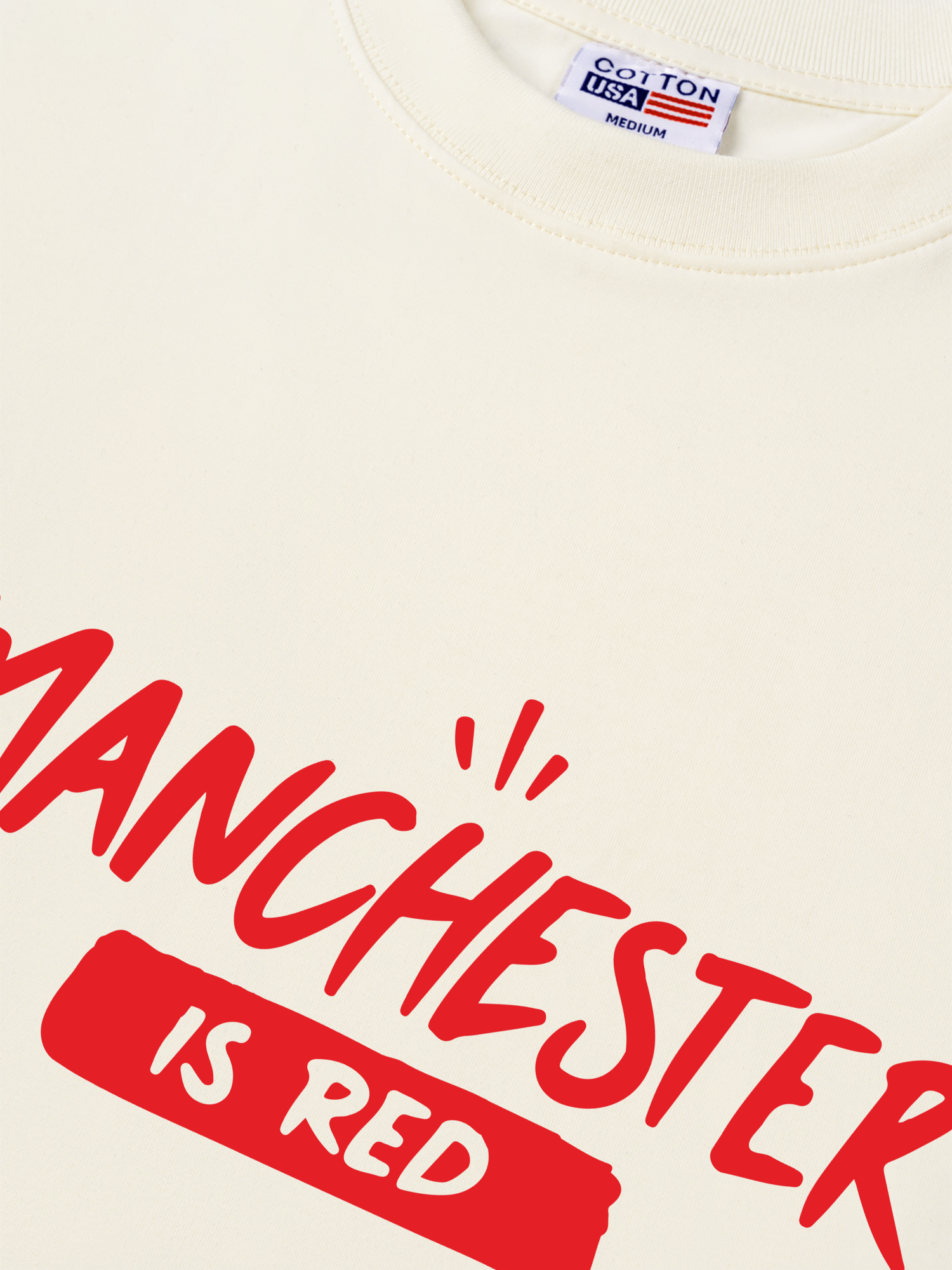 Áo Thun Relaxed Fit Soccer Manchester Is Red