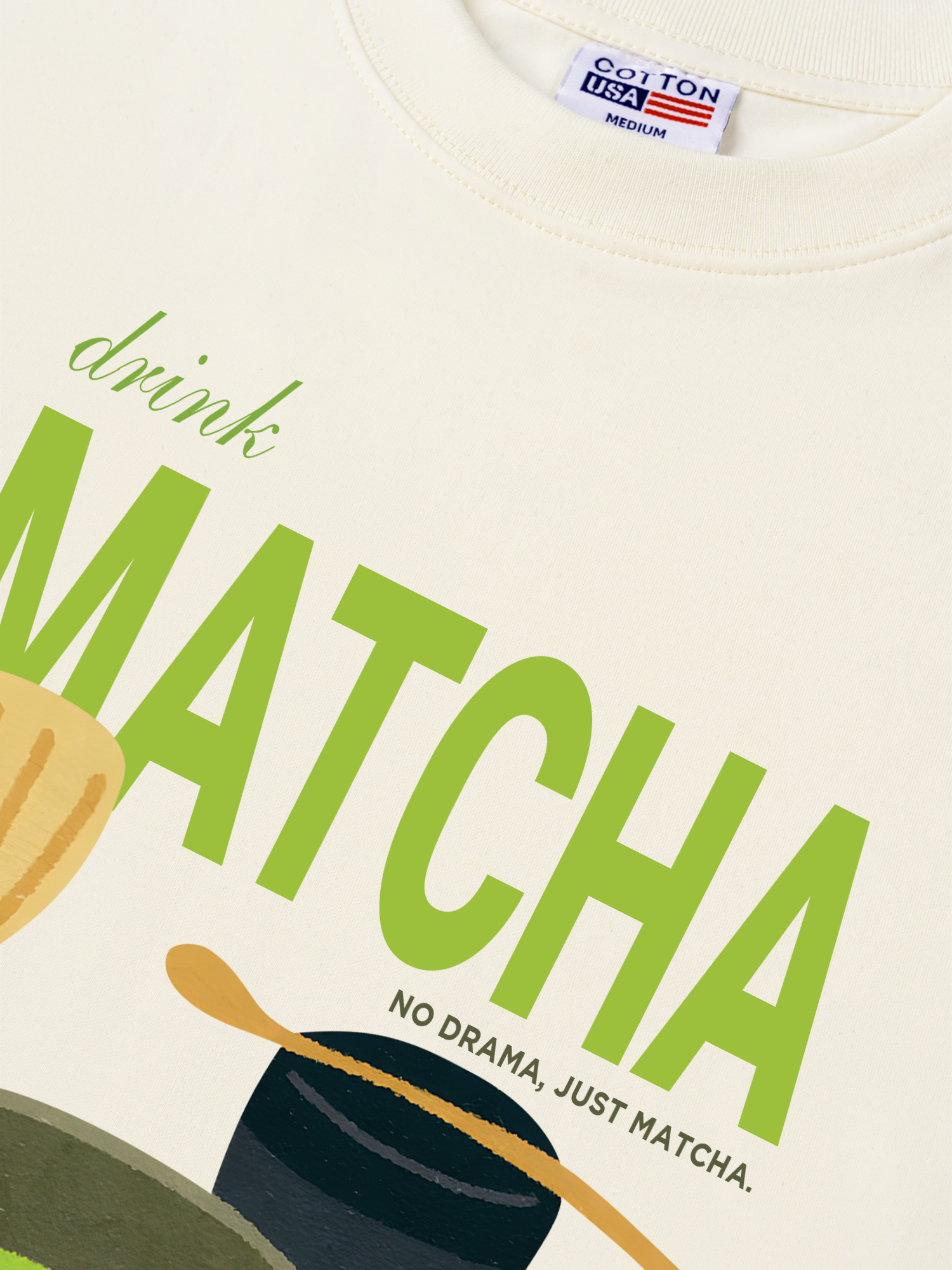 Áo Thun Relaxed Fit Daily Cup Drink Matcha