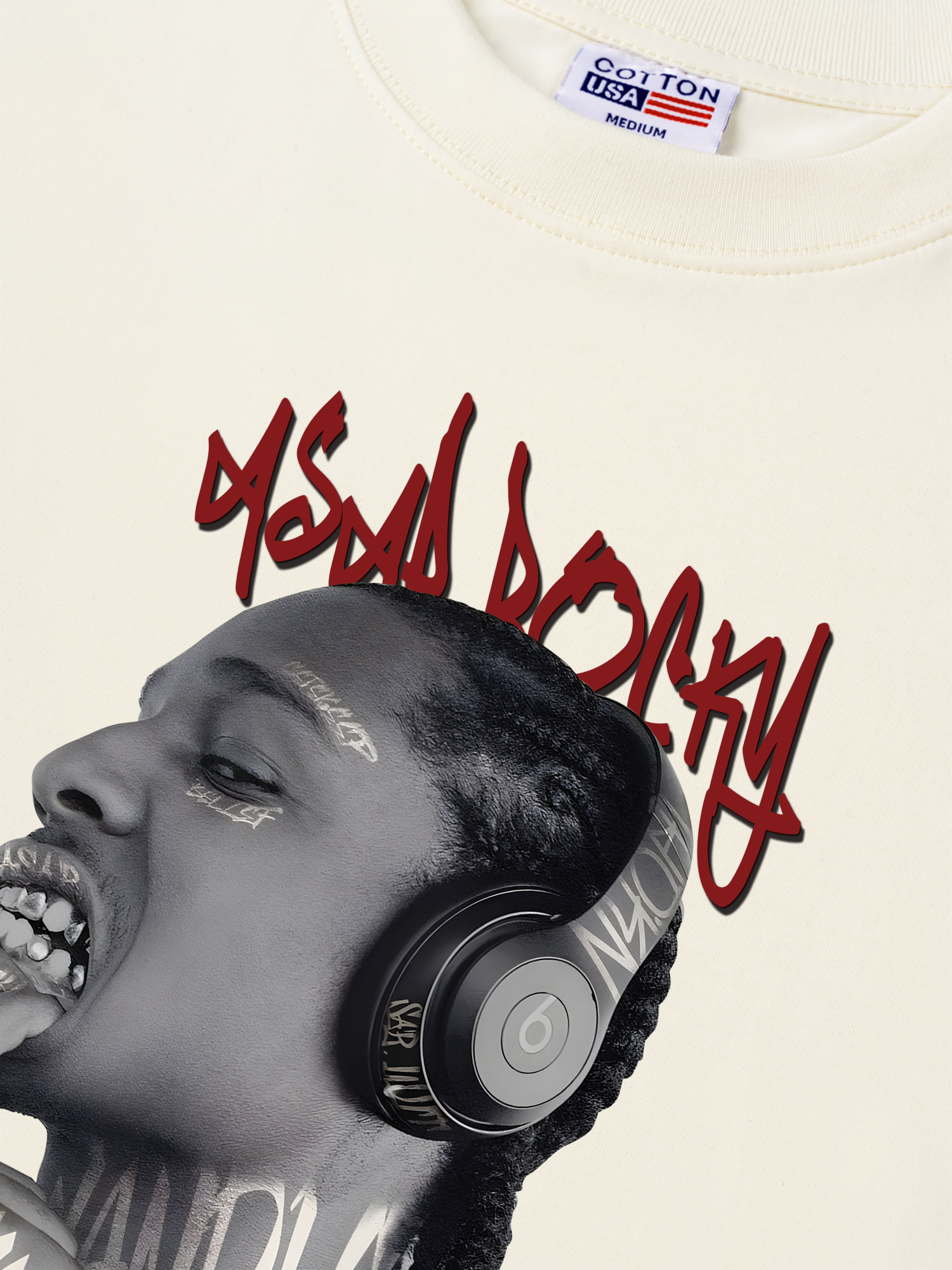 Áo Thun Relaxed Fit Rapper A$AP Rocky Graphic