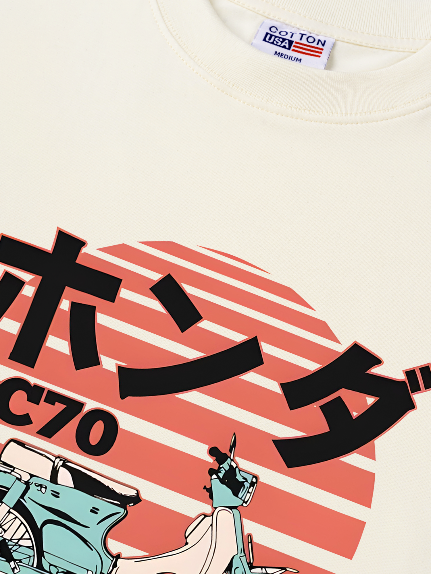 Áo Thun Relaxed Fit Motorbike Honda C70 CLASSIC