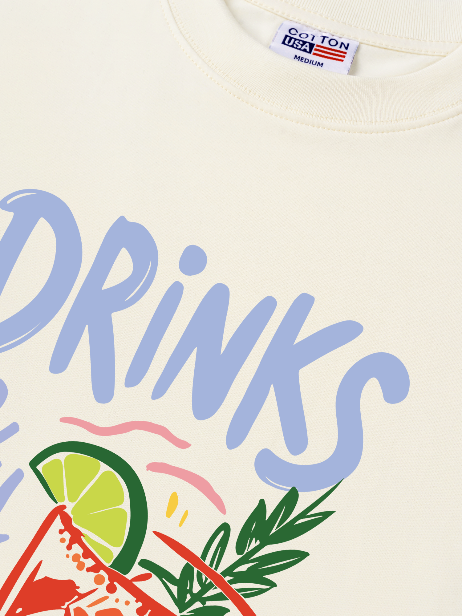 Áo Thun Relaxed Fit Drinks a & Good Vibes