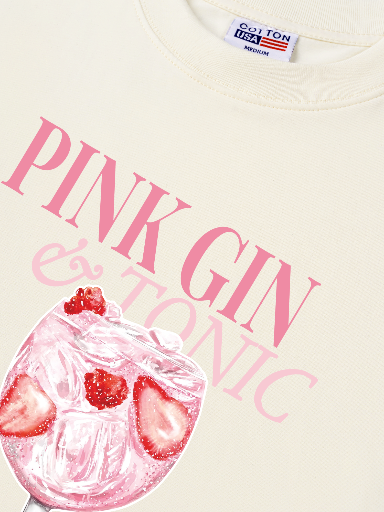 Áo Thun Relaxed Fit Pink Gin & Tonic