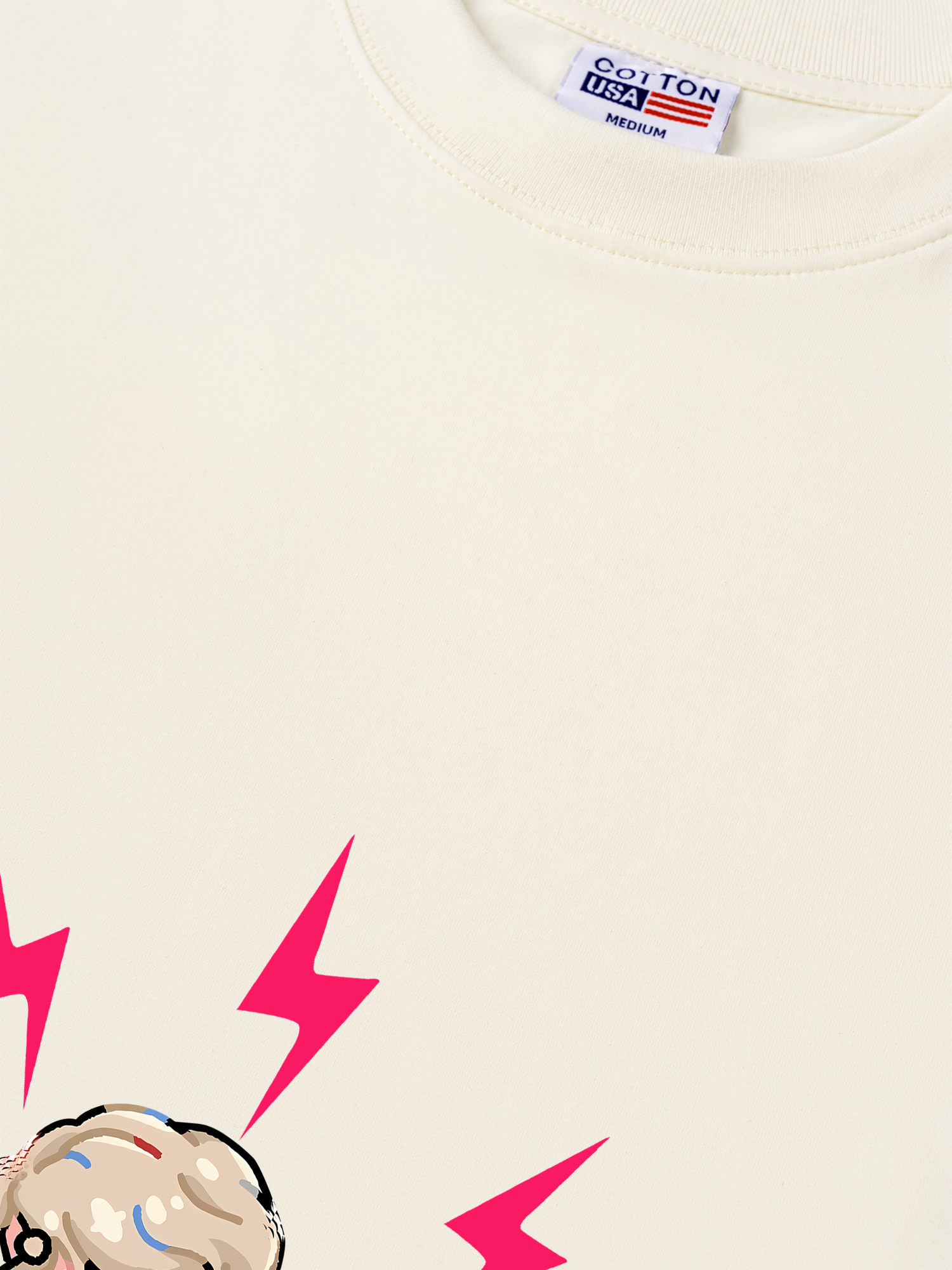 Áo Thun Relaxed Fit Black Pink Cute APT