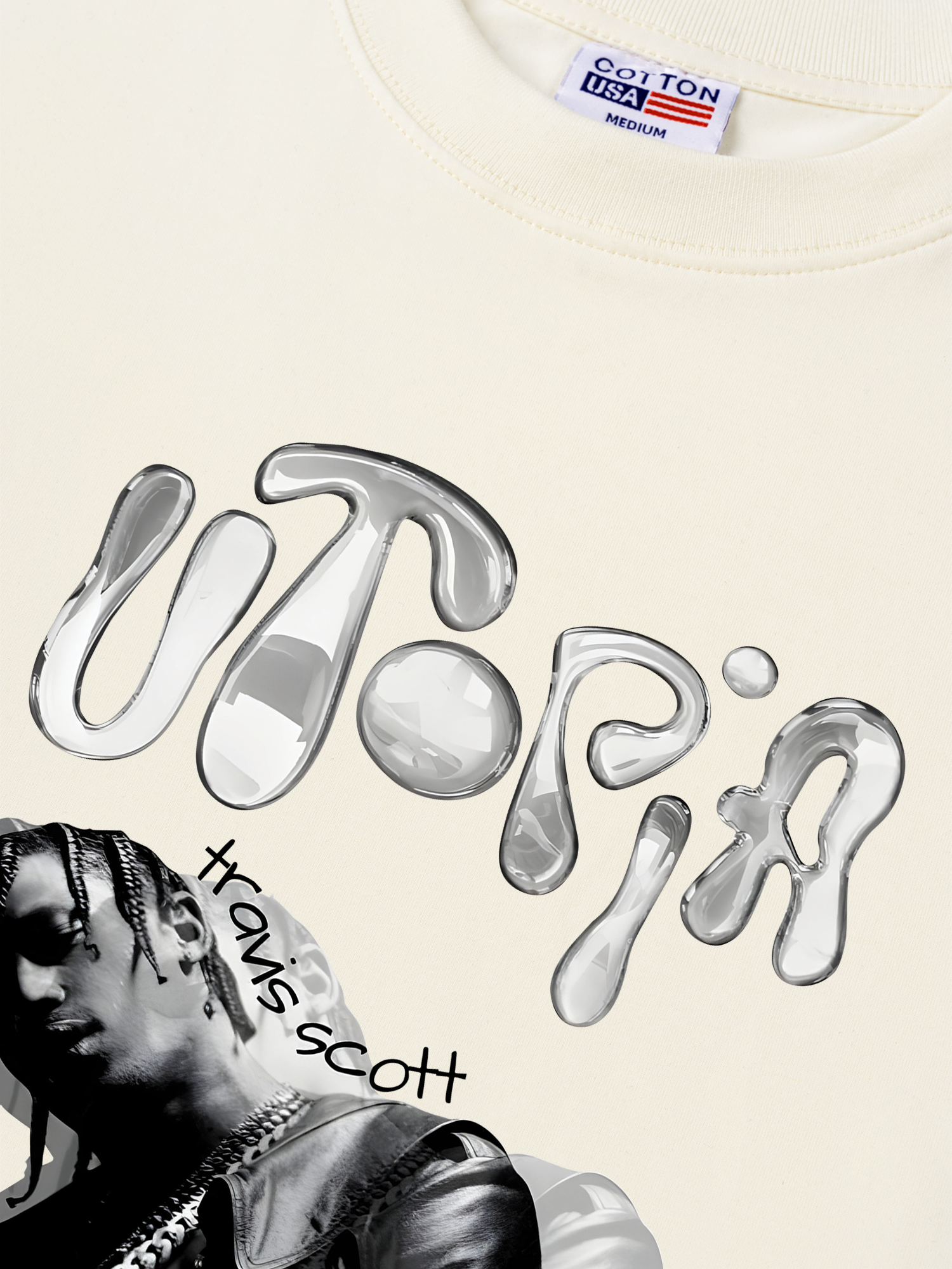 Áo Thun Relaxed Fit Rapper Travis Scott Utopia