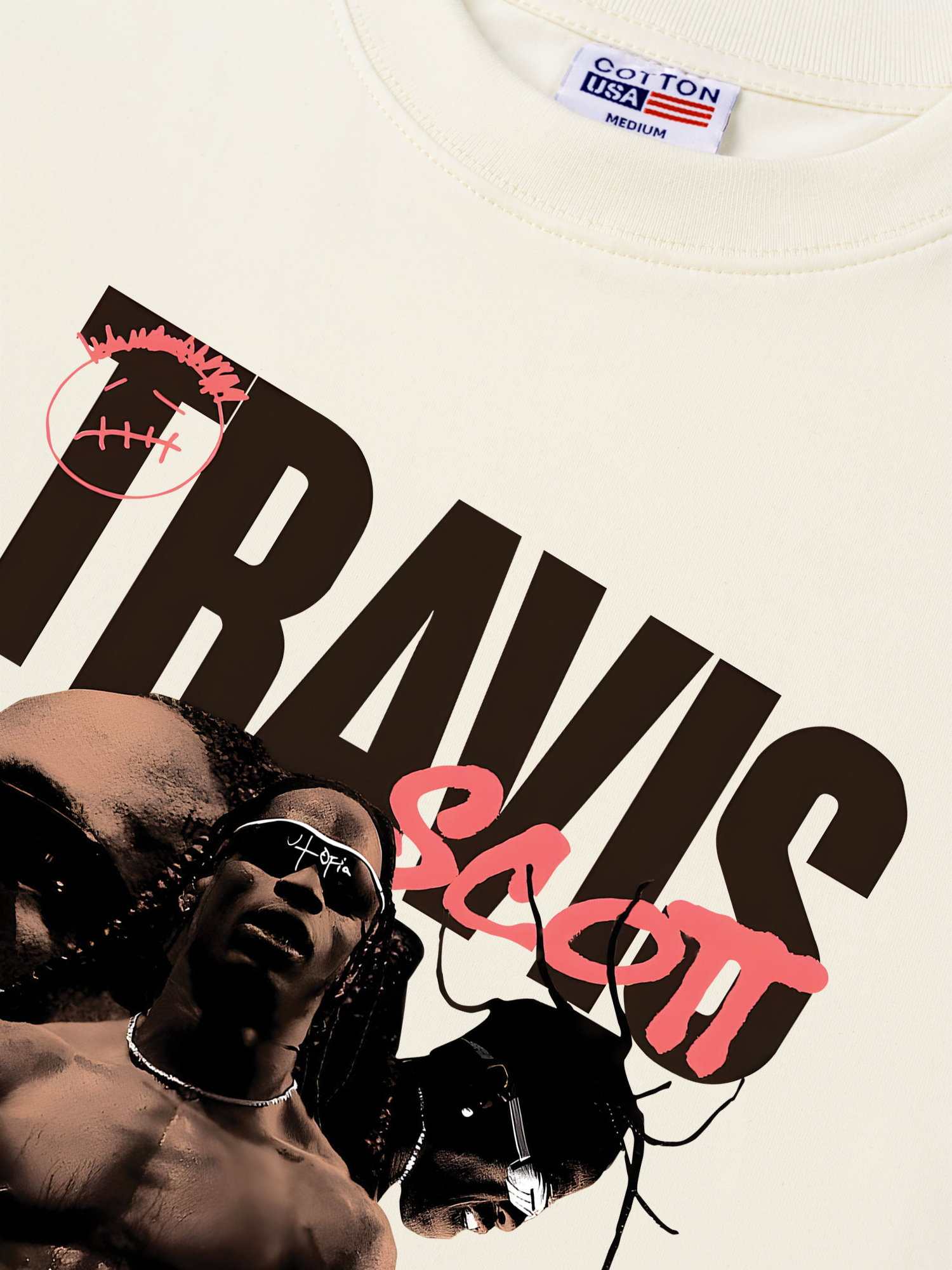 Áo Thun Relaxed Fit Travis Scott Bootle Rap