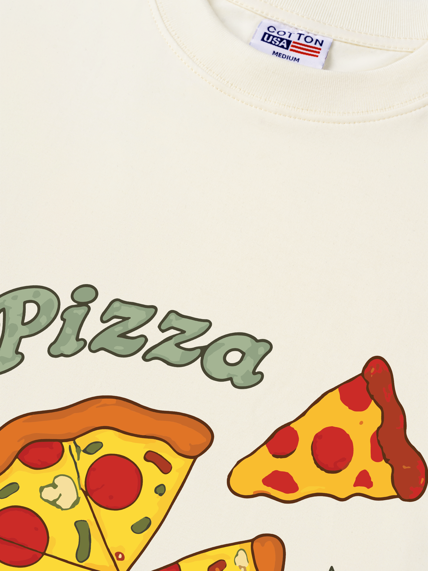 Áo Thun Relaxed Fit Yummy Mood Pizza Person