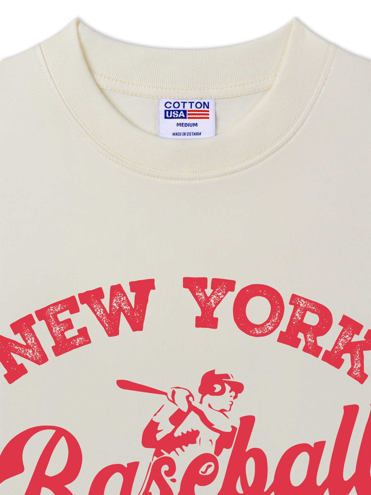 Áo Thun Relaxed Fit New York Baseball Pink