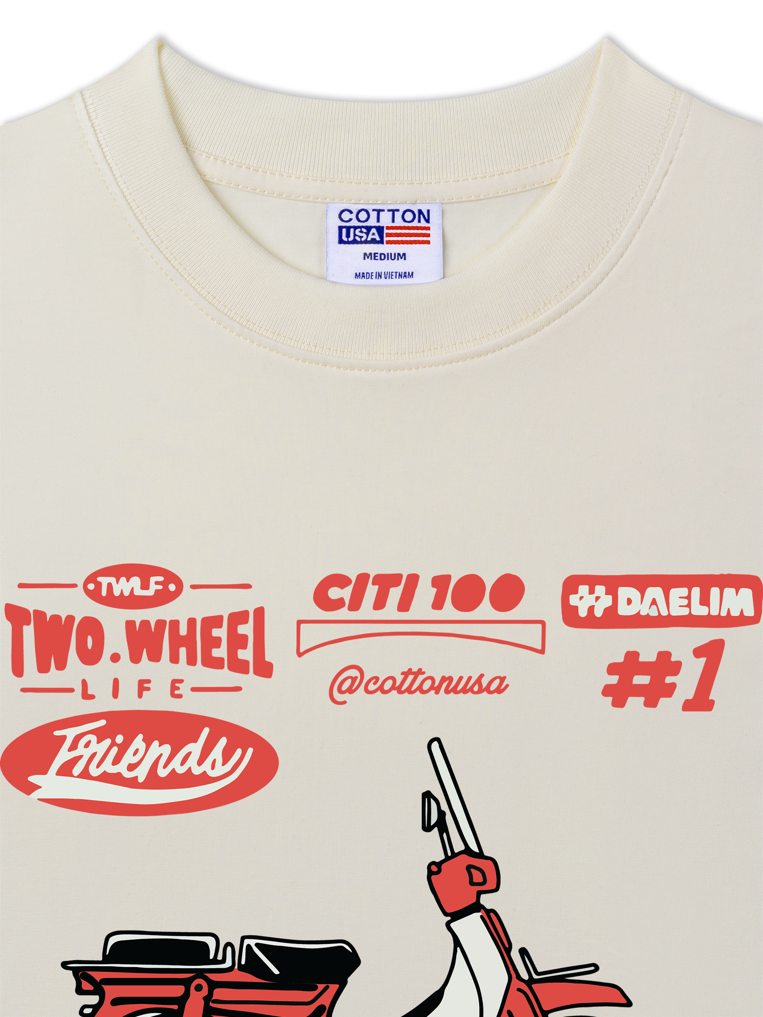 Áo Thun Relaxed Fit Motorbike Citi 100 DAELIM