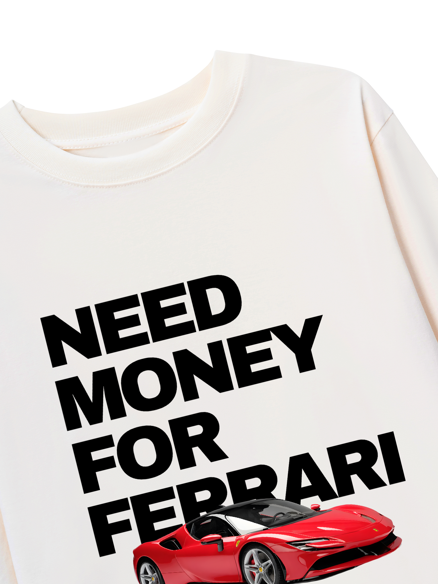 Áo Thun Dài Tay Ferrari Need Money For Classic