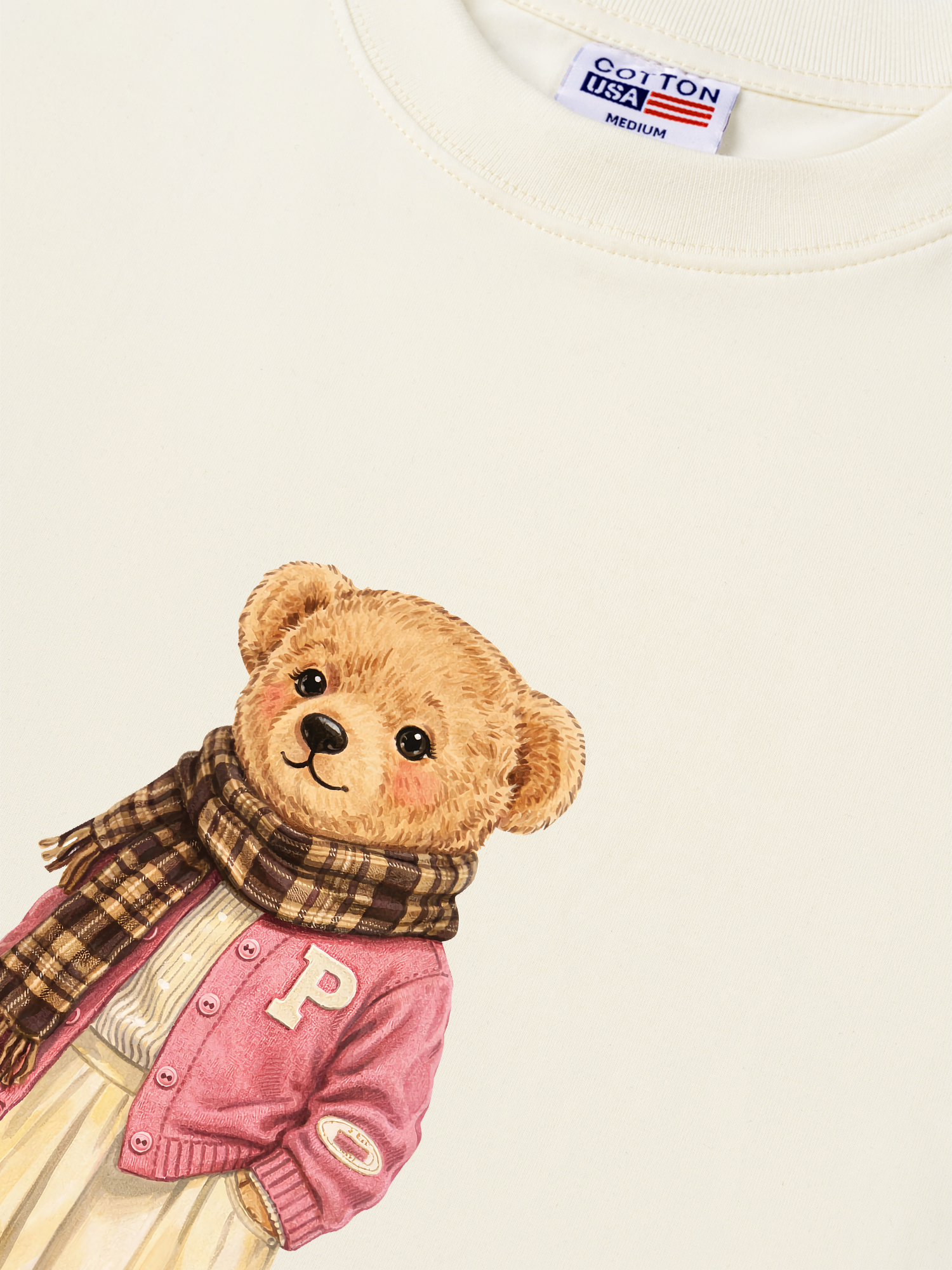 Áo Thun Relaxed Fit Pink Girl Bear