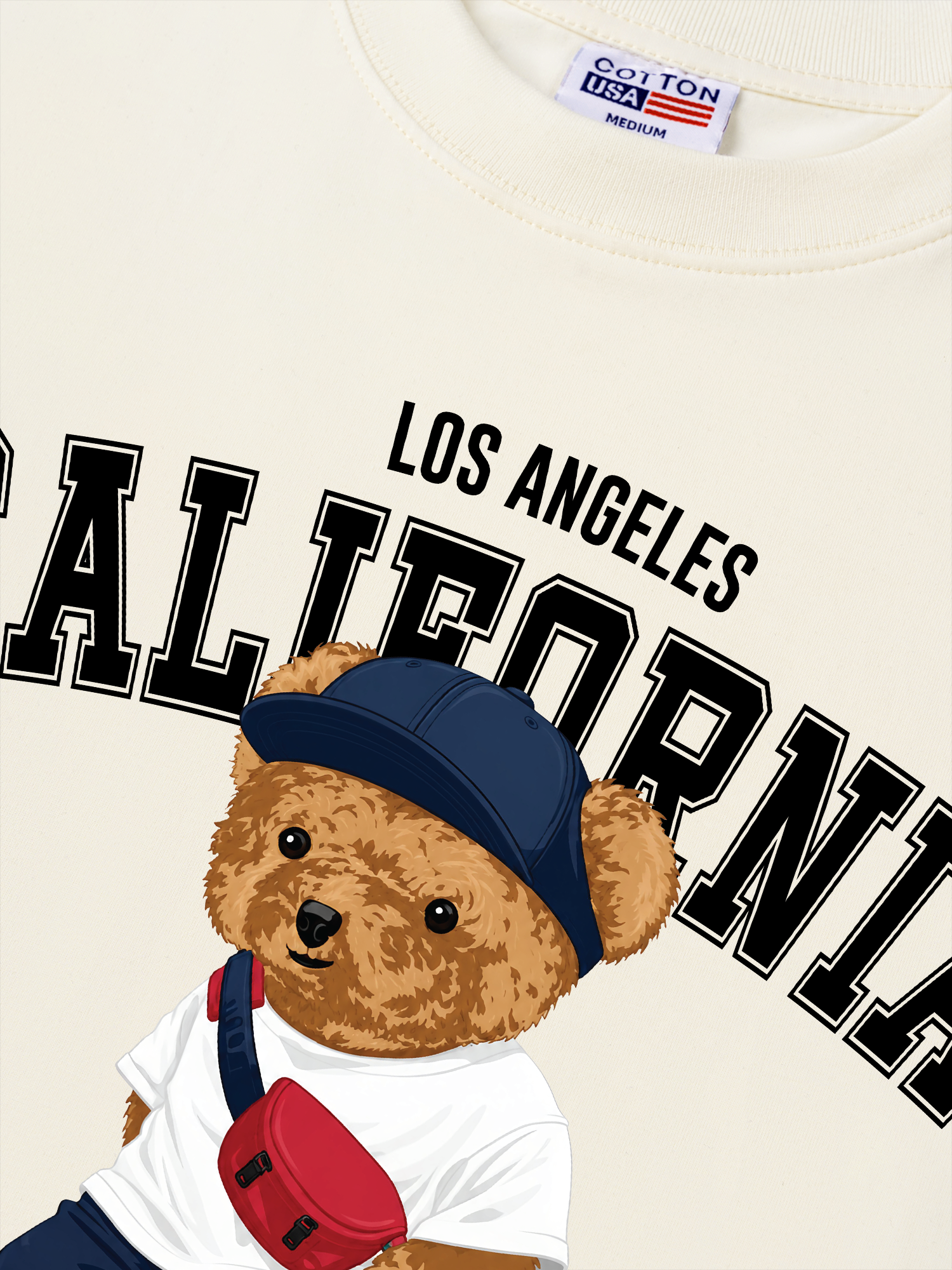 Áo Thun Relaxed Fit Bear Town California