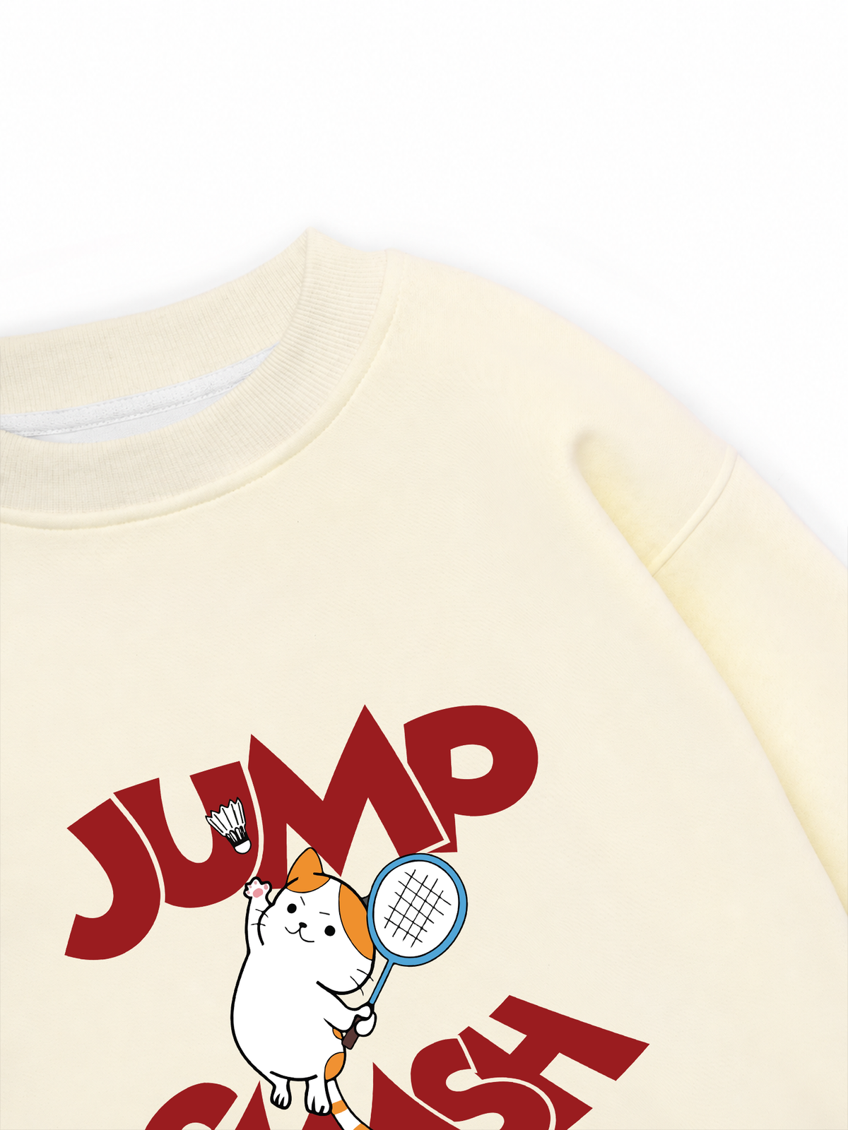 Áo Sweater Nỉ Hai Da Badminton Cat Jump Smash