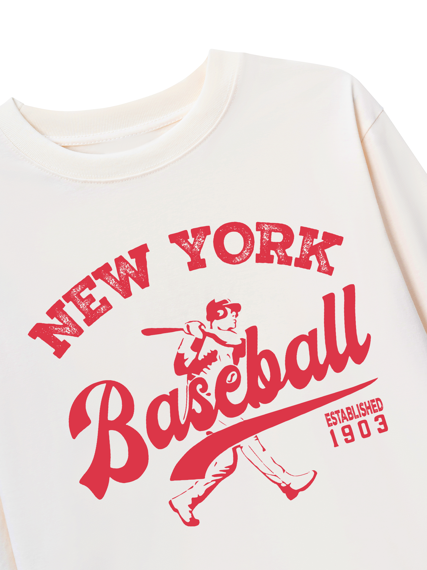 Áo Thun Dài Tay New York Baseball Pink