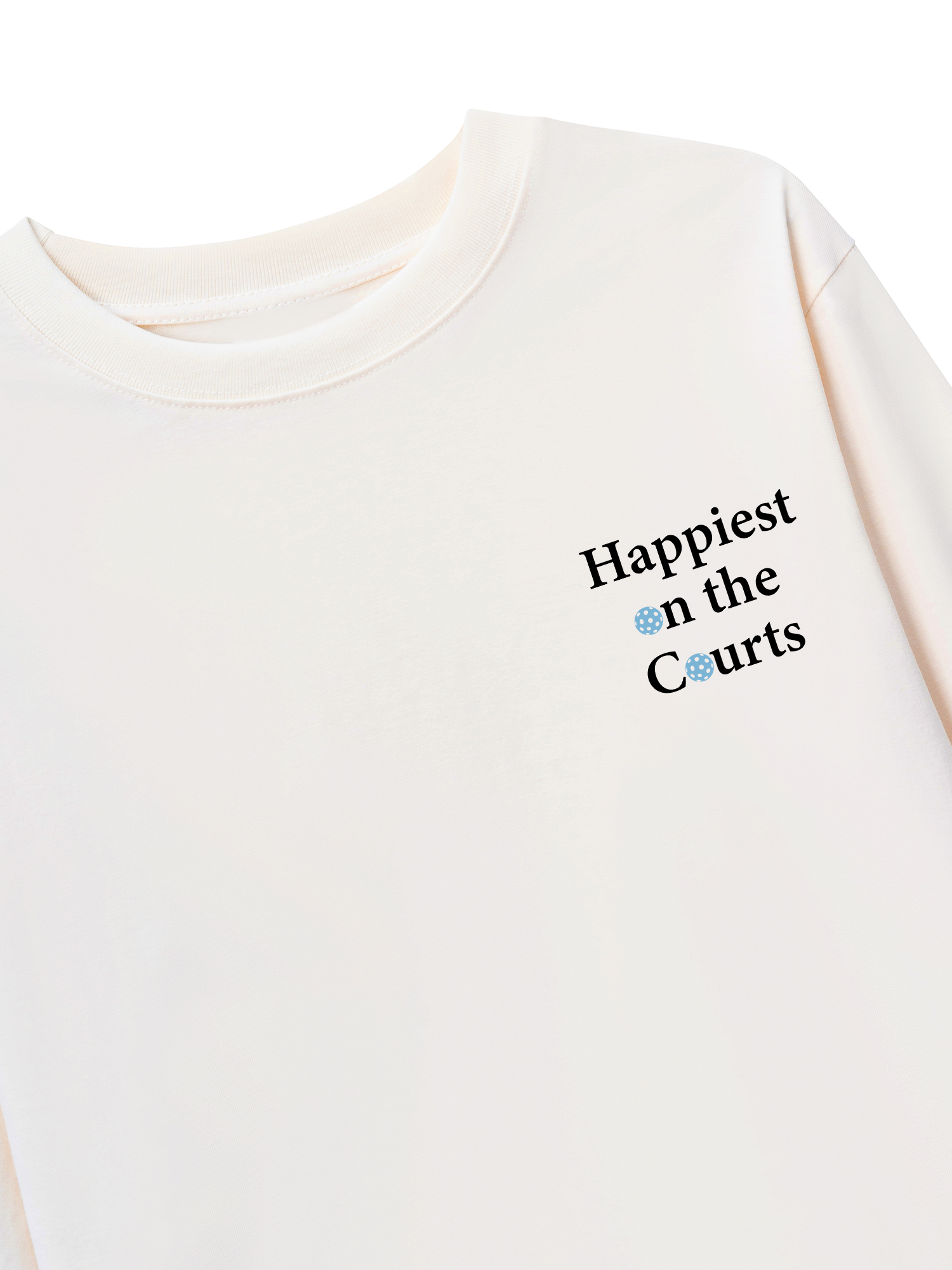 Áo Thun Dài Tay Pickleball Happiest on the Courts