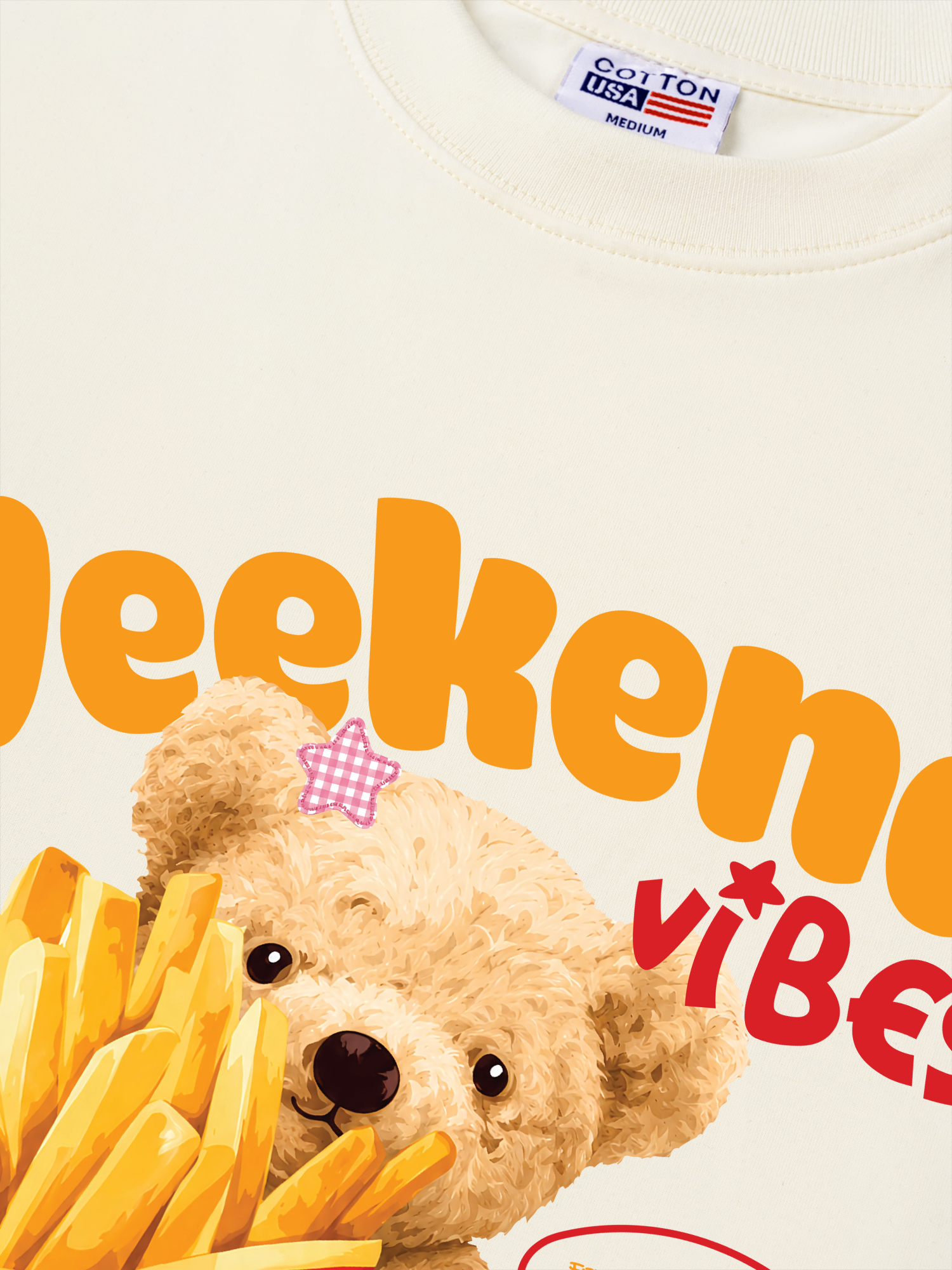 Áo Thun Relaxed Fit Bear Town Weekend Vibes