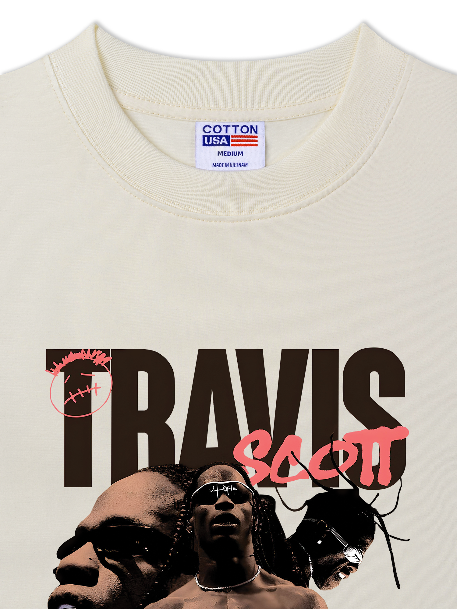 Áo Thun Relaxed Fit Travis Scott Bootle Rap