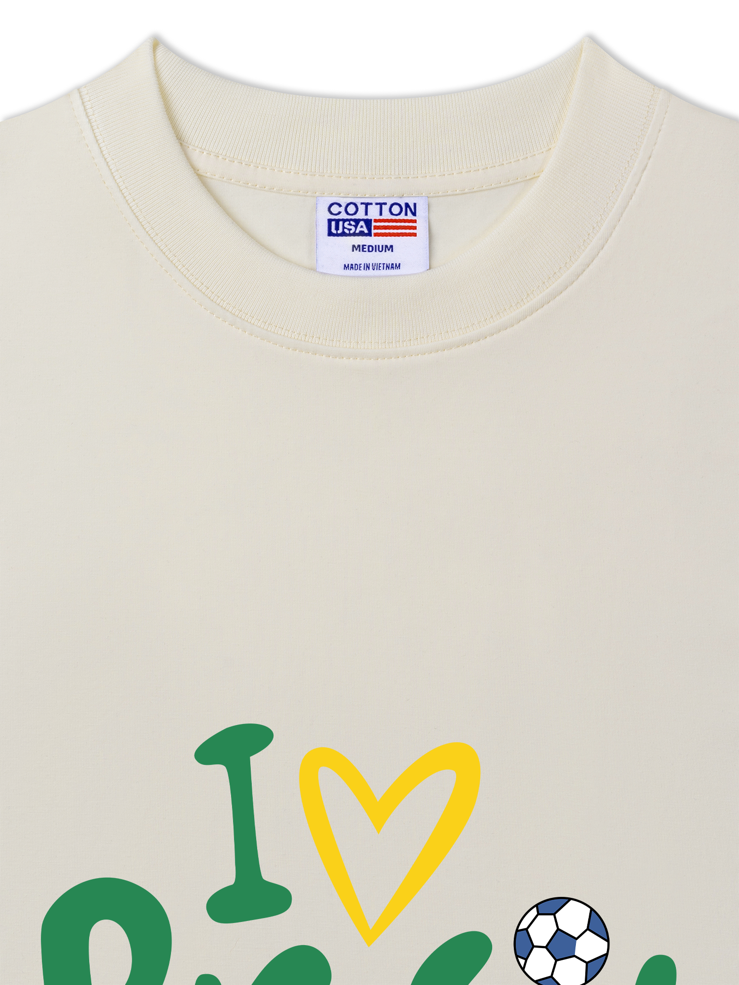 Áo Thun Relaxed Fit Soccer World Cup I love Brazil
