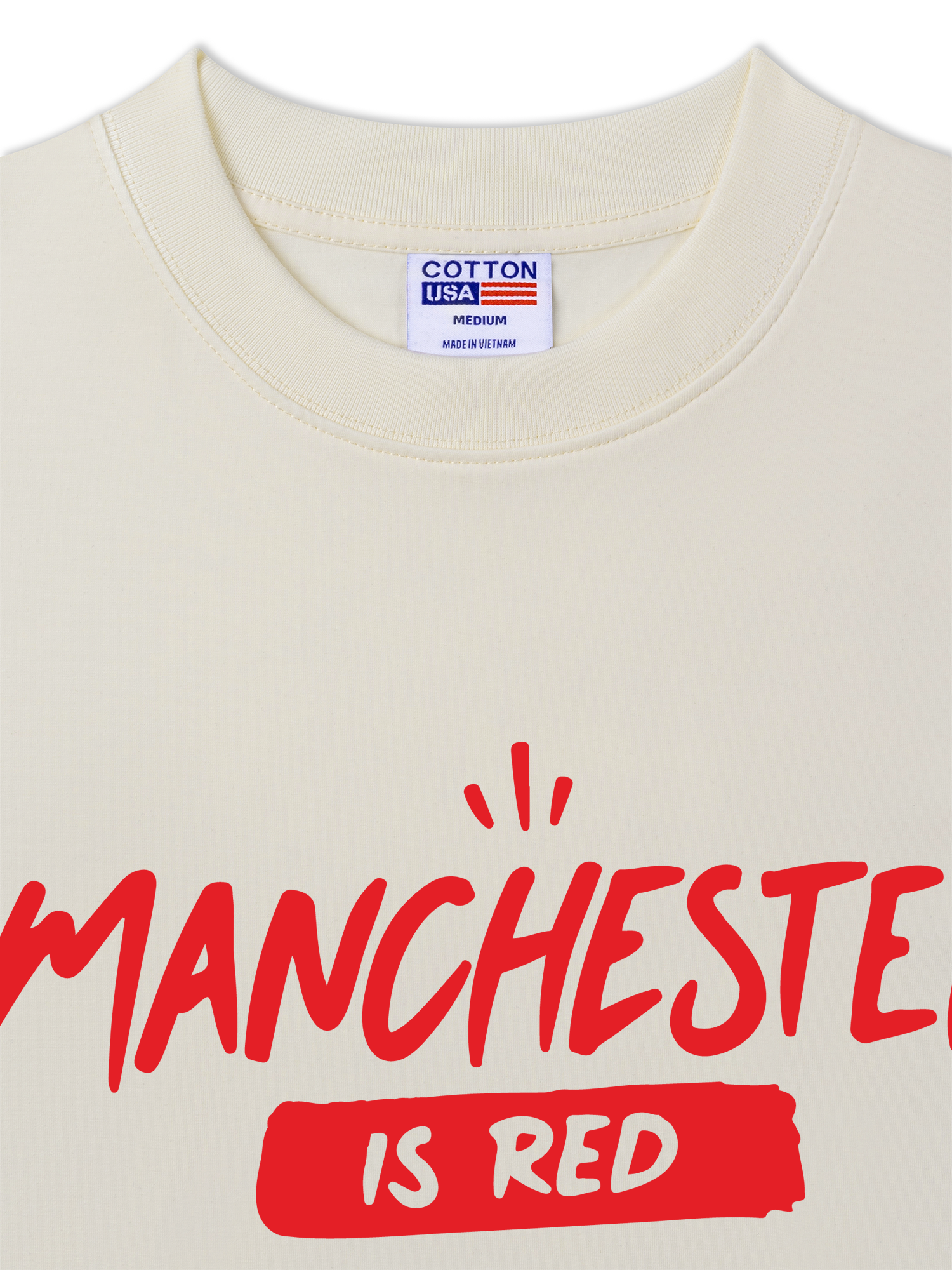 Áo Thun Relaxed Fit Soccer Manchester Is Red