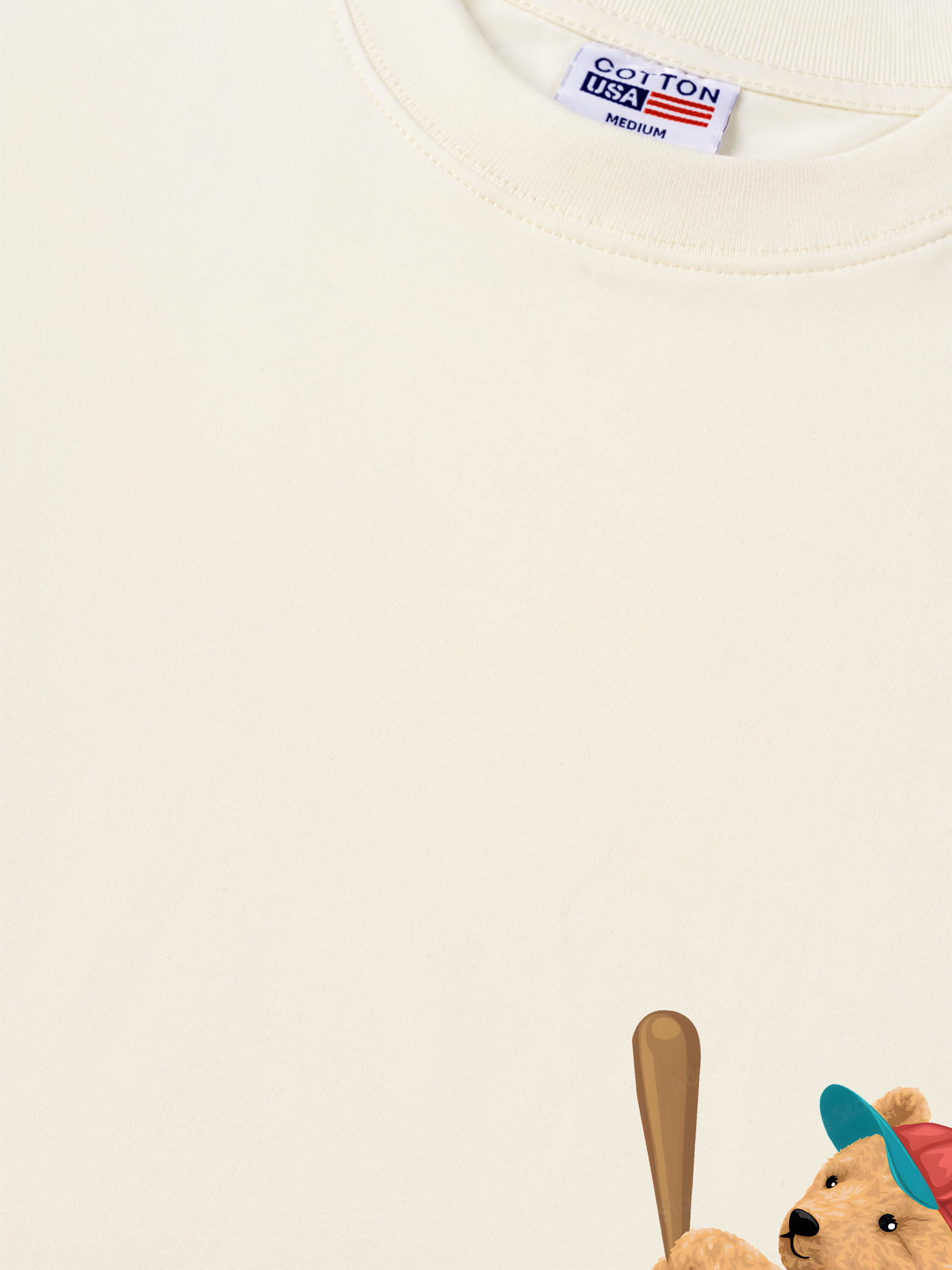 Áo Thun Relaxed Fit Baseball Home Run Teddy Bear