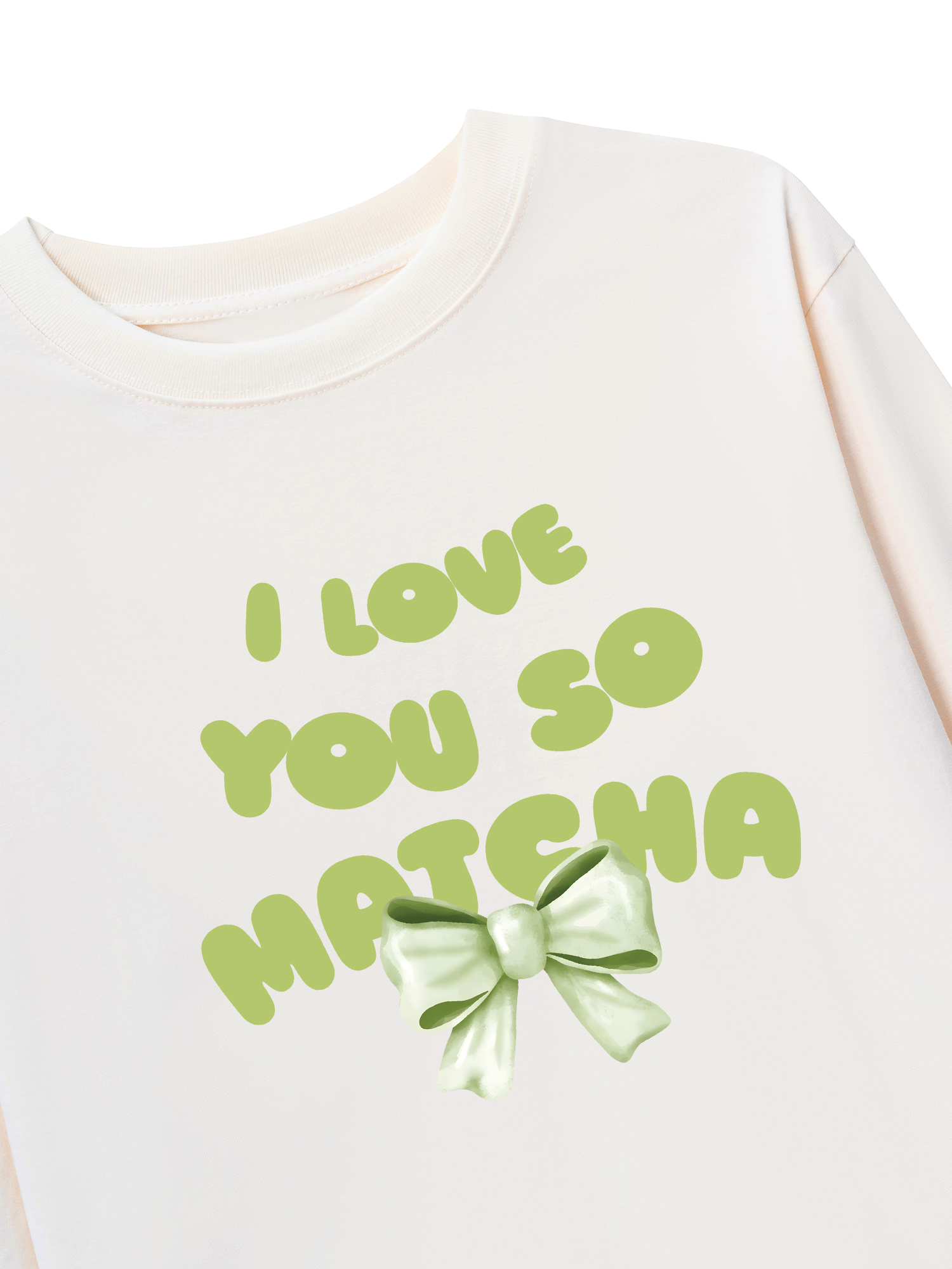 Áo Thun Dài Tay I Love You So Matcha