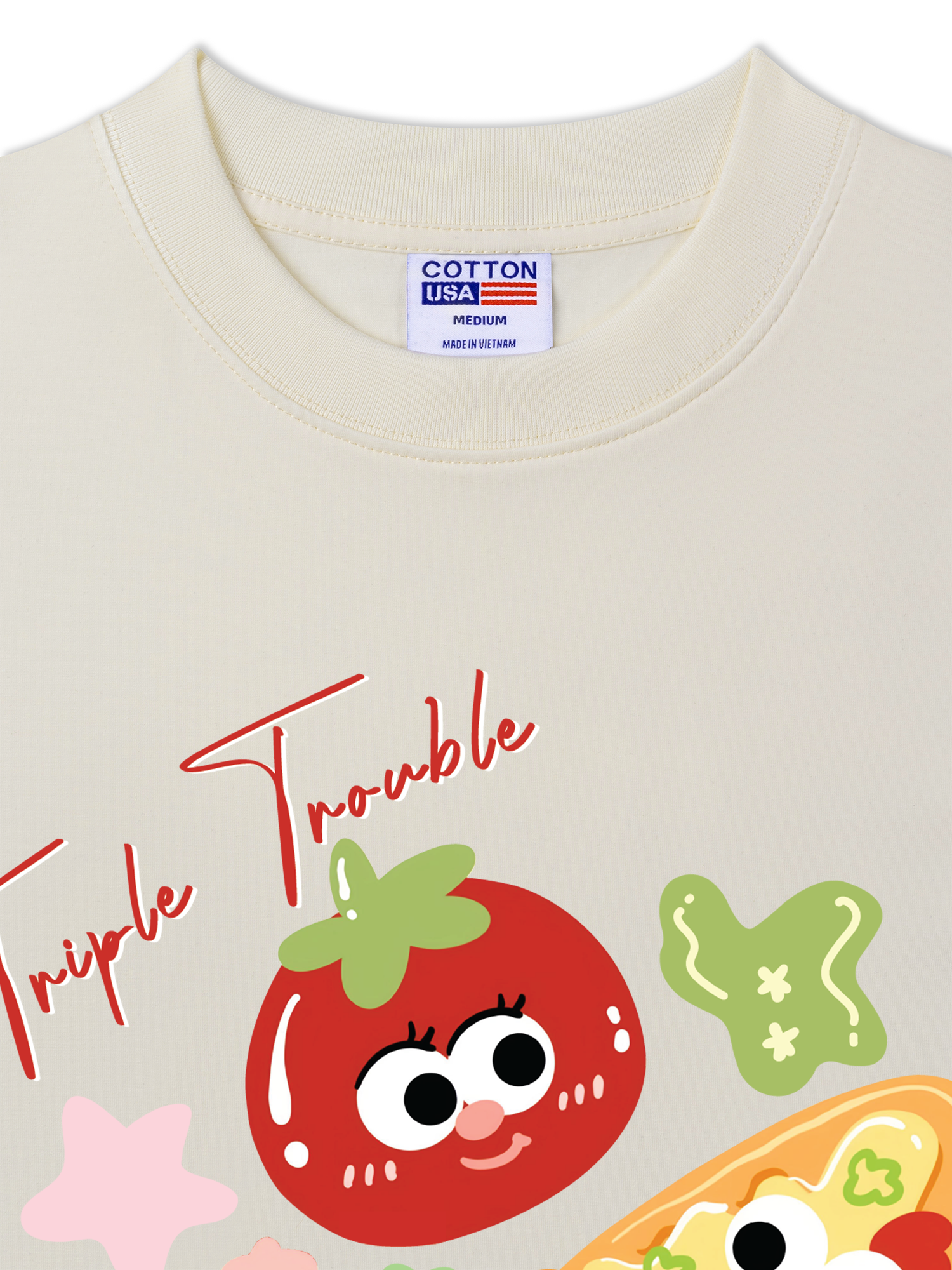 Áo Thun Relaxed Fit Yummy Mood Triple Trouble