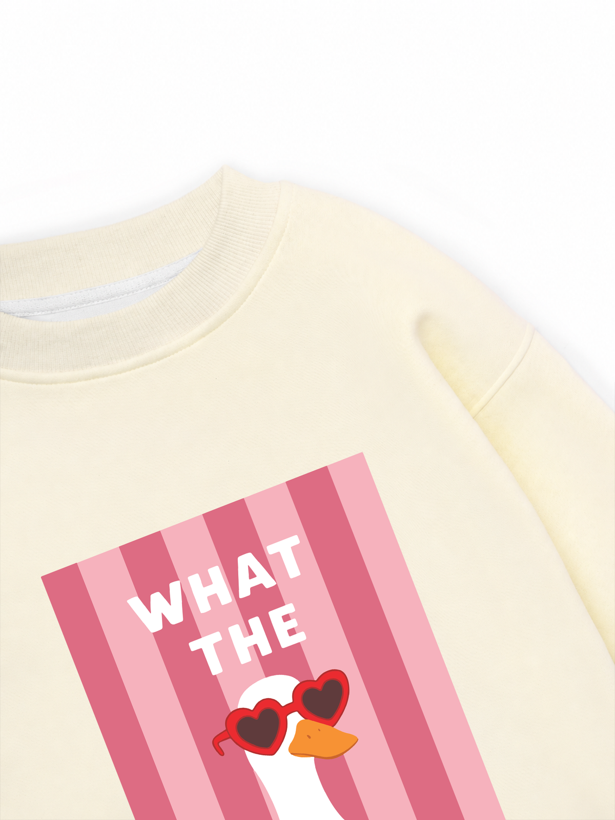 Áo Sweater Nỉ Hai Da Farm What The Duck Striped