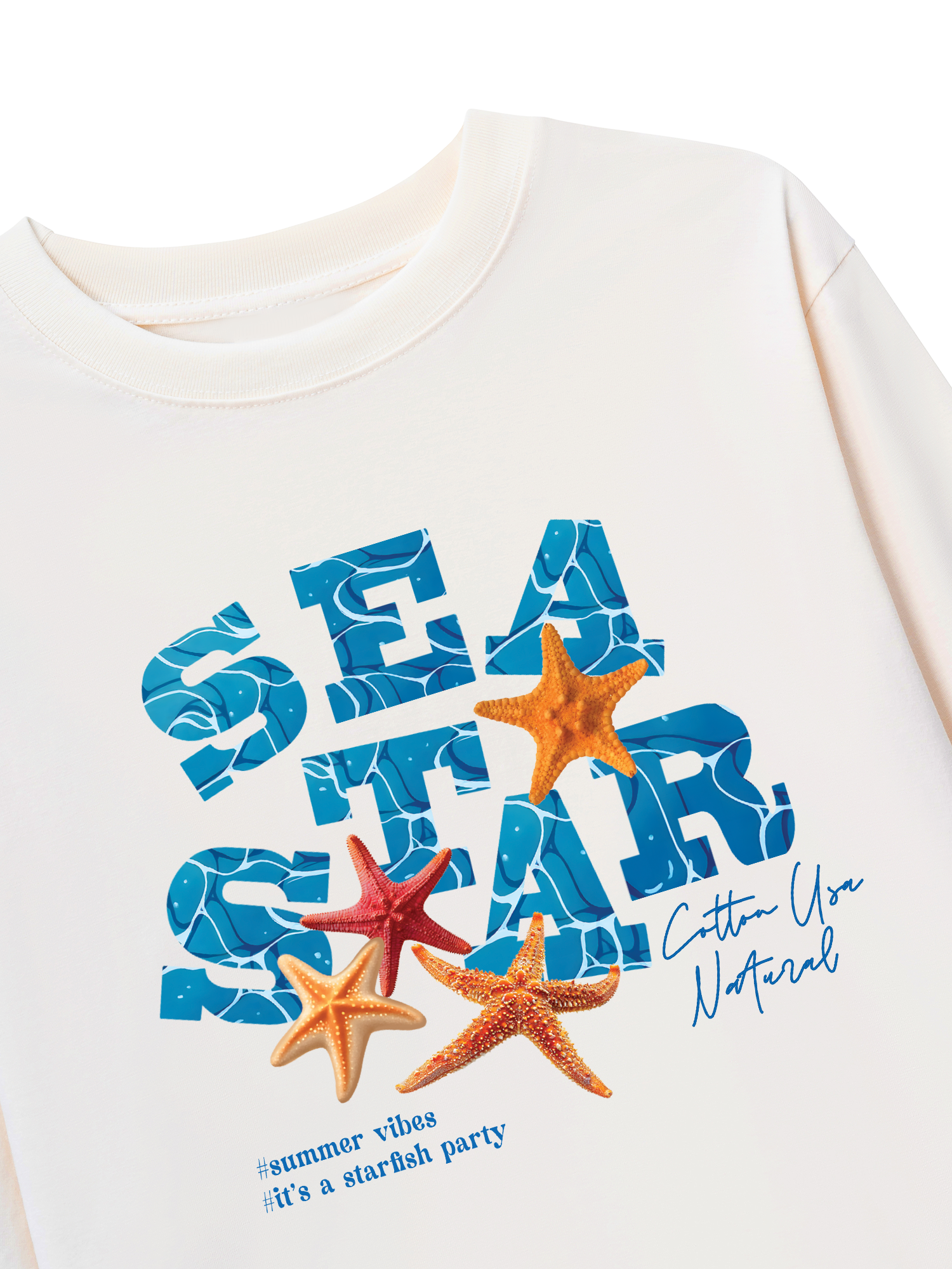 Áo Thun Dài Tay Tropical Starfish Parrty Sea Water