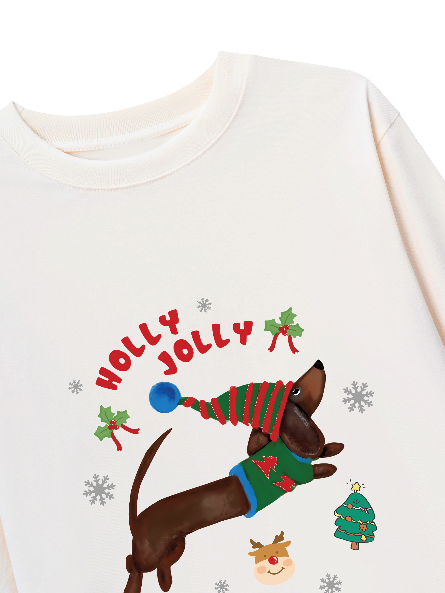 Áo Thun Dài Tay Holy Jolly Cute Puppy