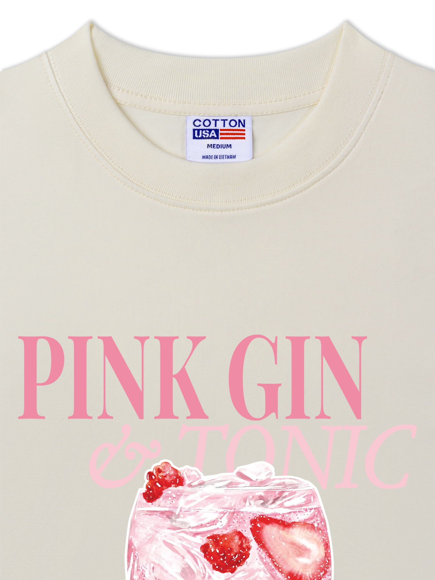 Áo Thun Relaxed Fit Pink Gin & Tonic