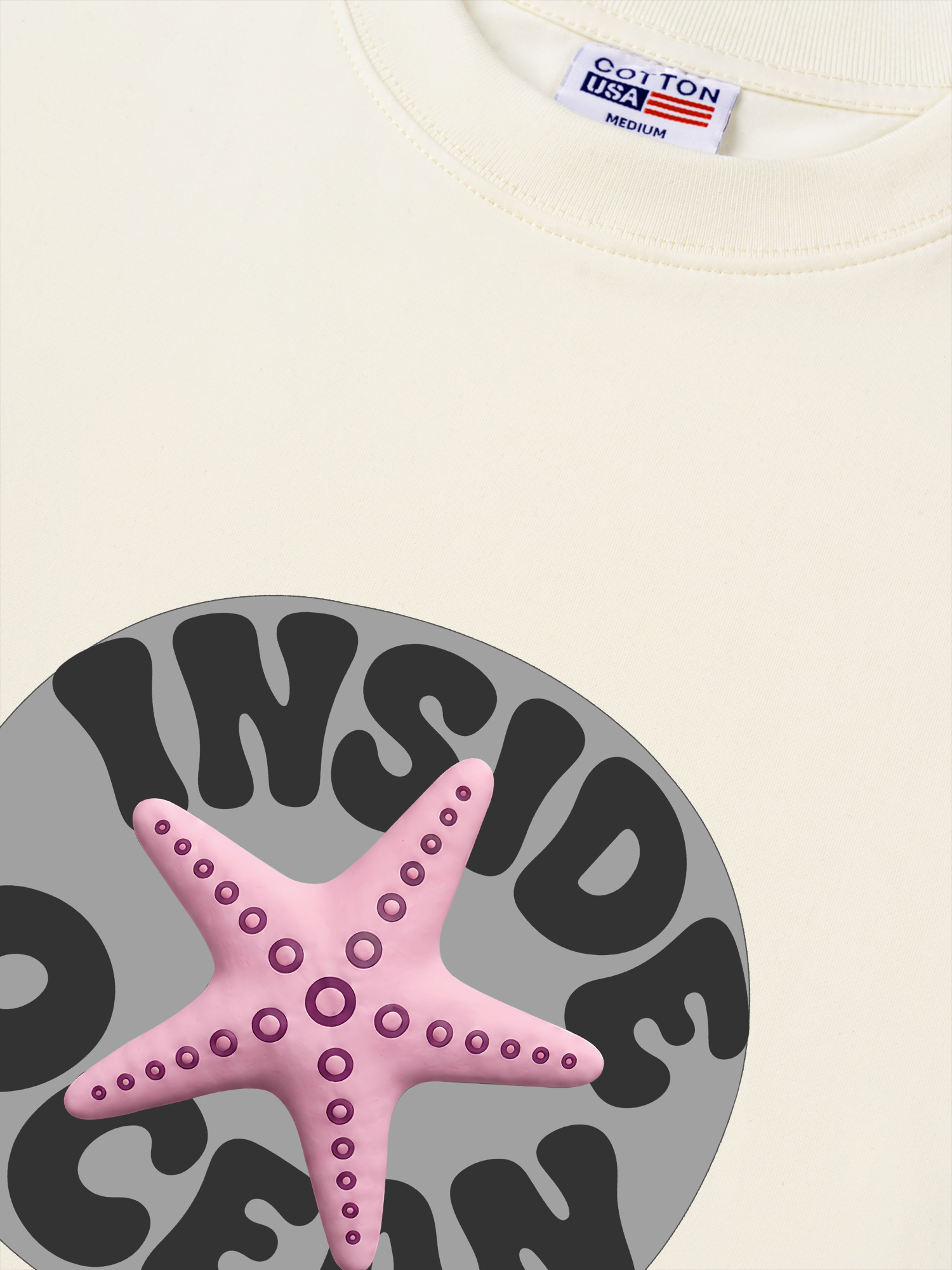 Áo Thun Relaxed Fit Inside Ocean Pink StarFish