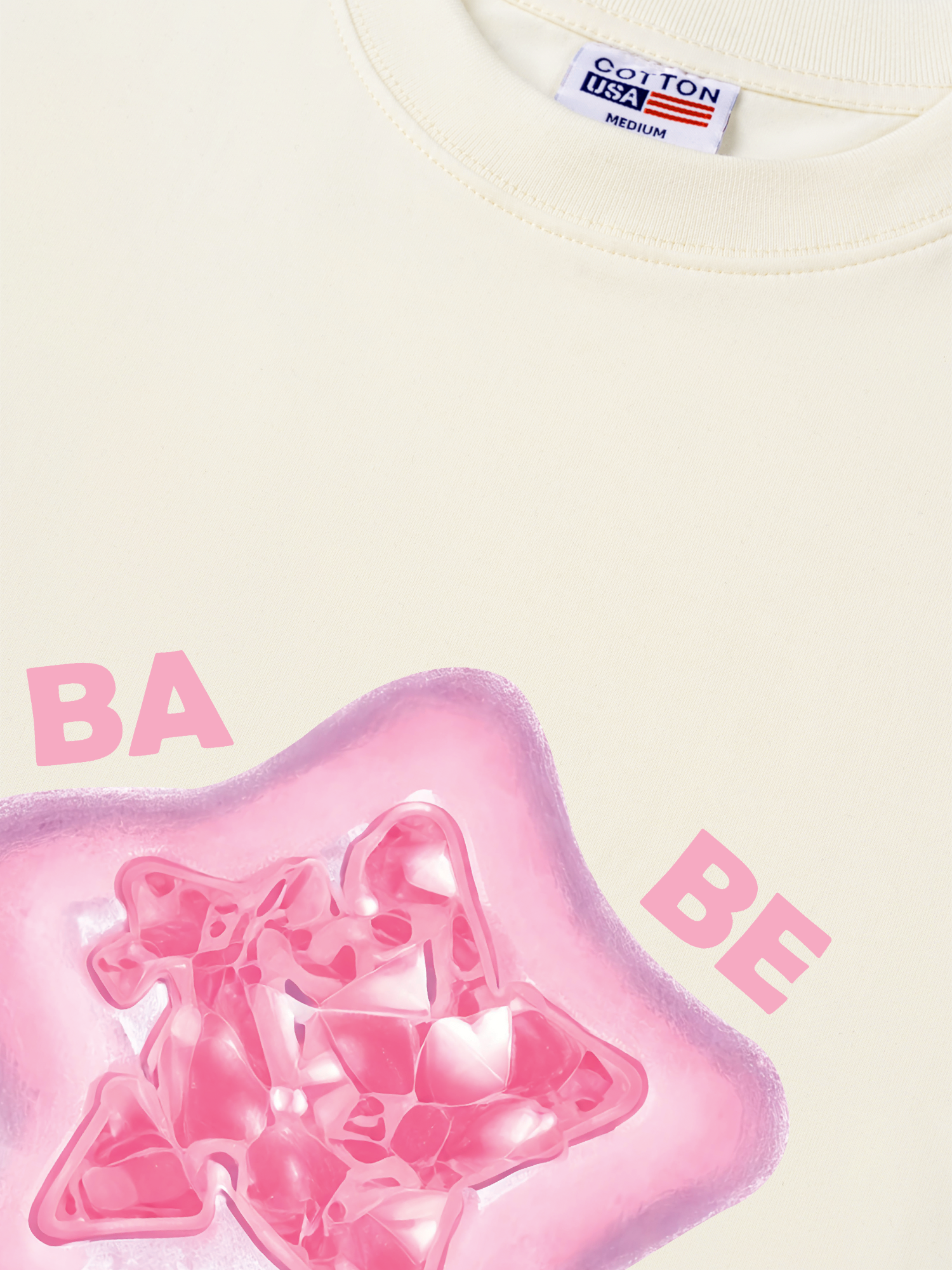 Áo Thun Relaxed Fit Bling Star Babe