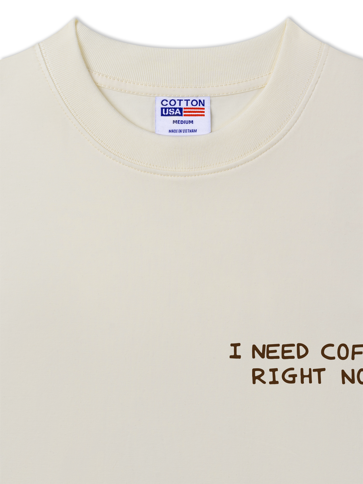 Áo Thun Relaxed Fit Daily Cup I Need Coffee Right Now