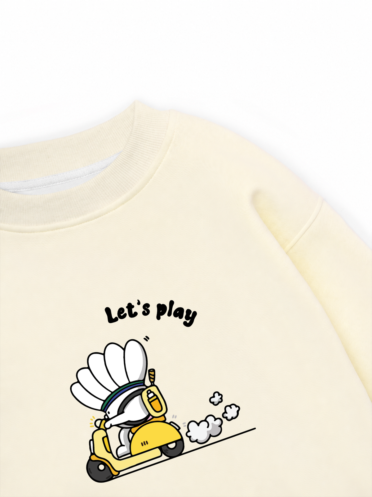 Áo Sweater Nỉ Hai Da Badminton Let's Play