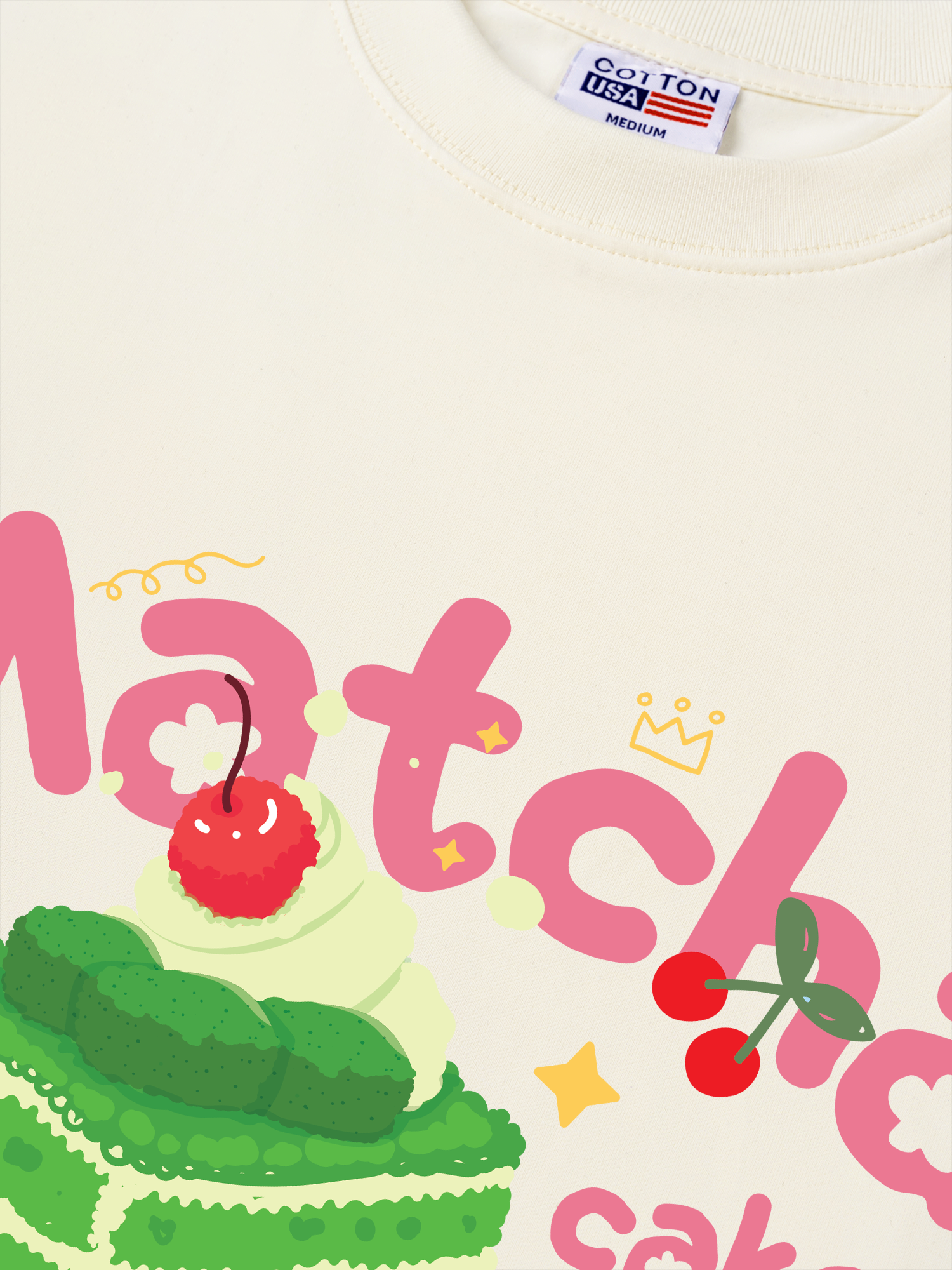 Áo Thun Relaxed Fit Matcha Cake