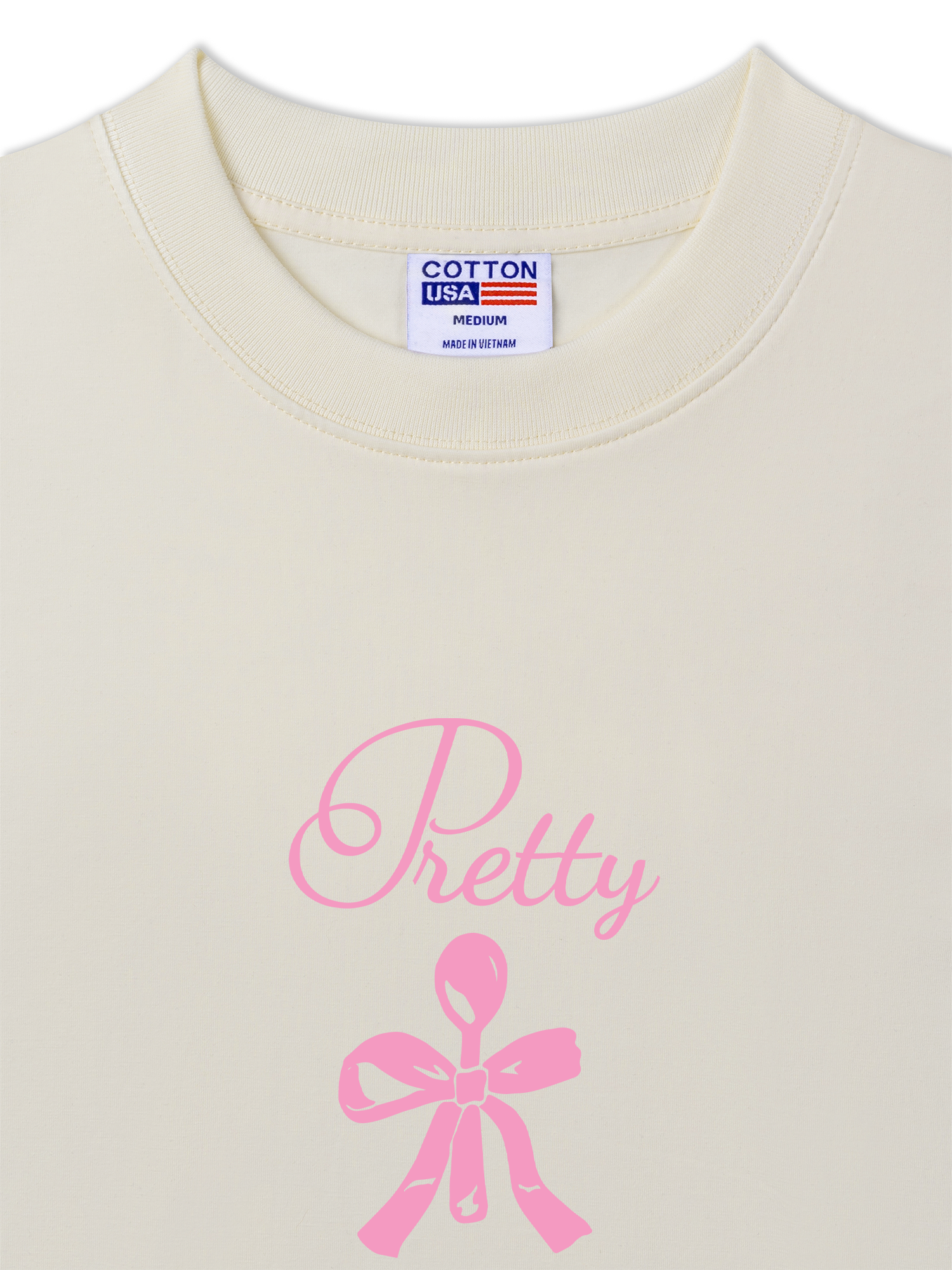 Áo Thun Relaxed Fit Ribbon Art Work Printing