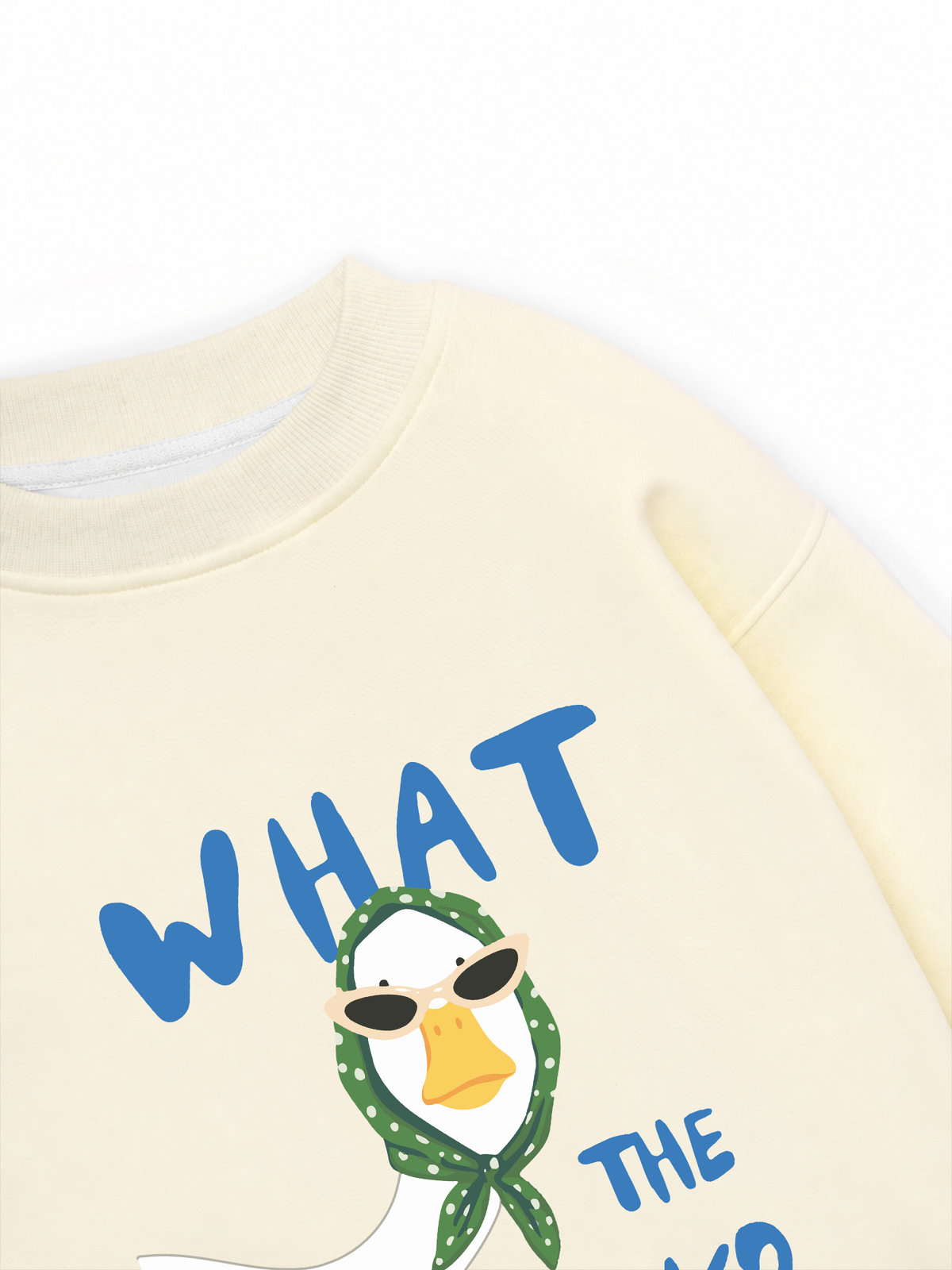 Áo Sweater Nỉ Hai Da Farm What The Duck