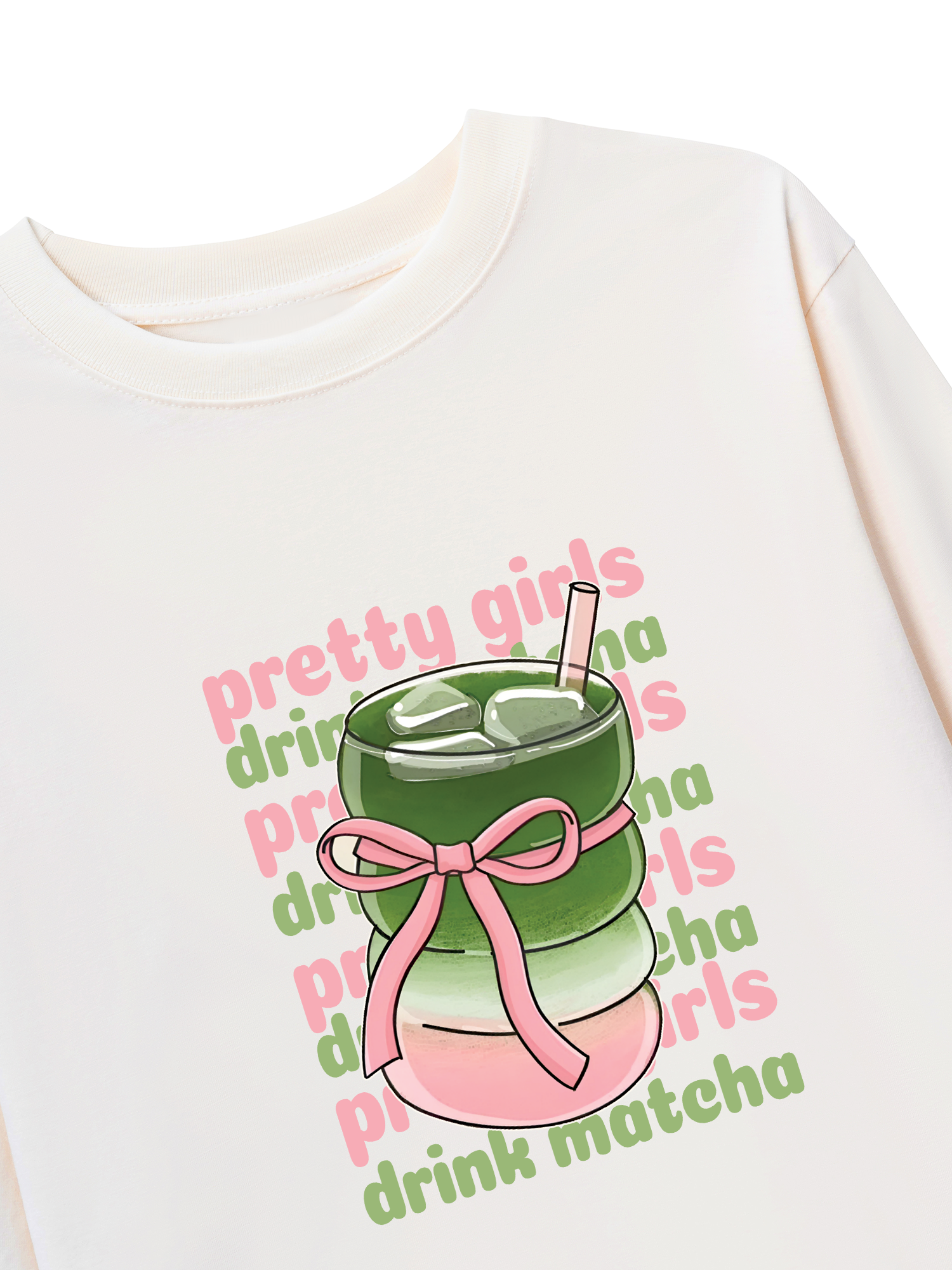 Áo Thun Dài Tay Pretty Girls Drink Matcha