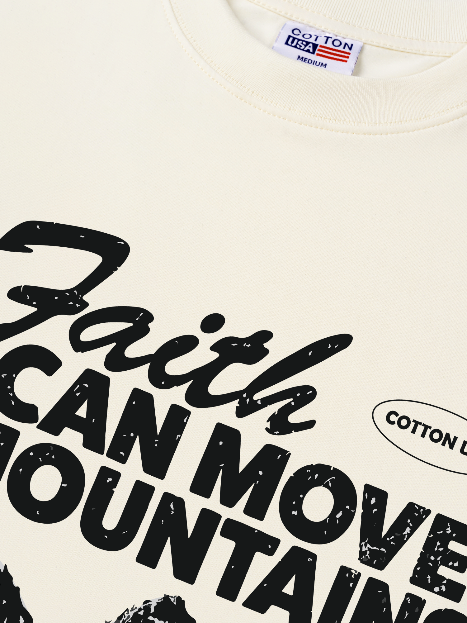 Áo Thun Relaxed Fit Adventure Faith Can Move Mountains