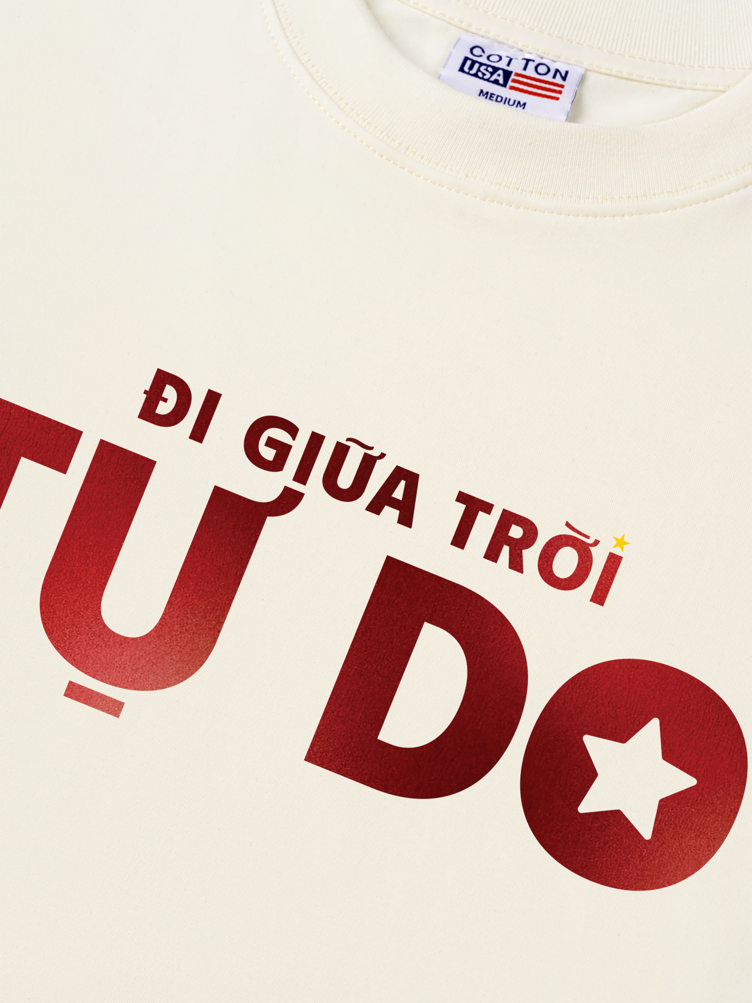 Áo Thun Relaxed Fit Đi Giữa Trời Tự Do